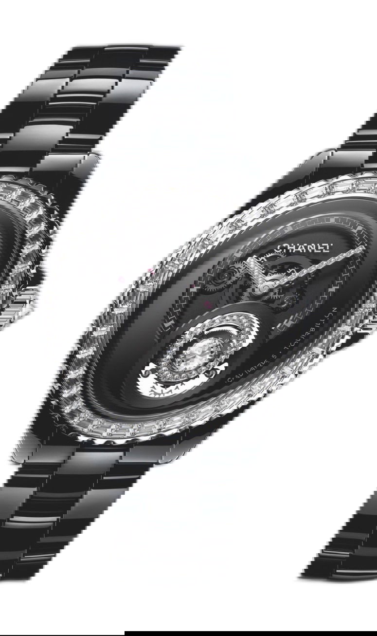 Chanel J12 Diamond Tourbillon luxury timepiece - detailed view
