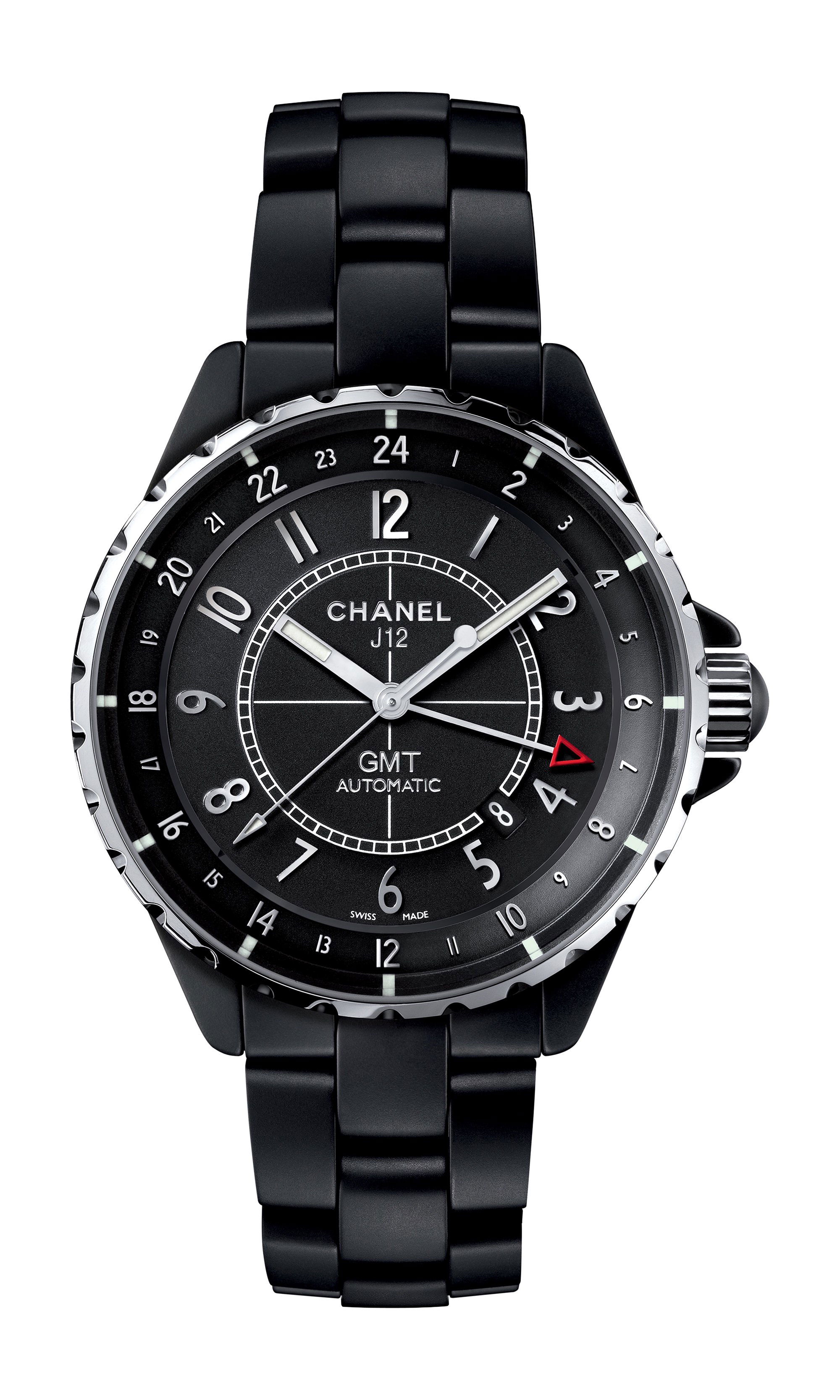 Chanel J12 GMT Watch luxury timepiece - detailed view
