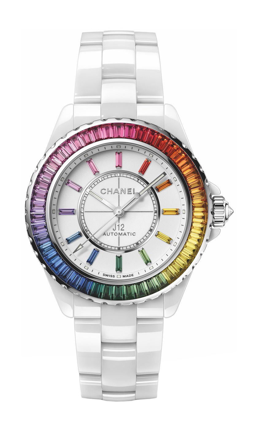 Chanel J12 White Electro Dream luxury timepiece - detailed view