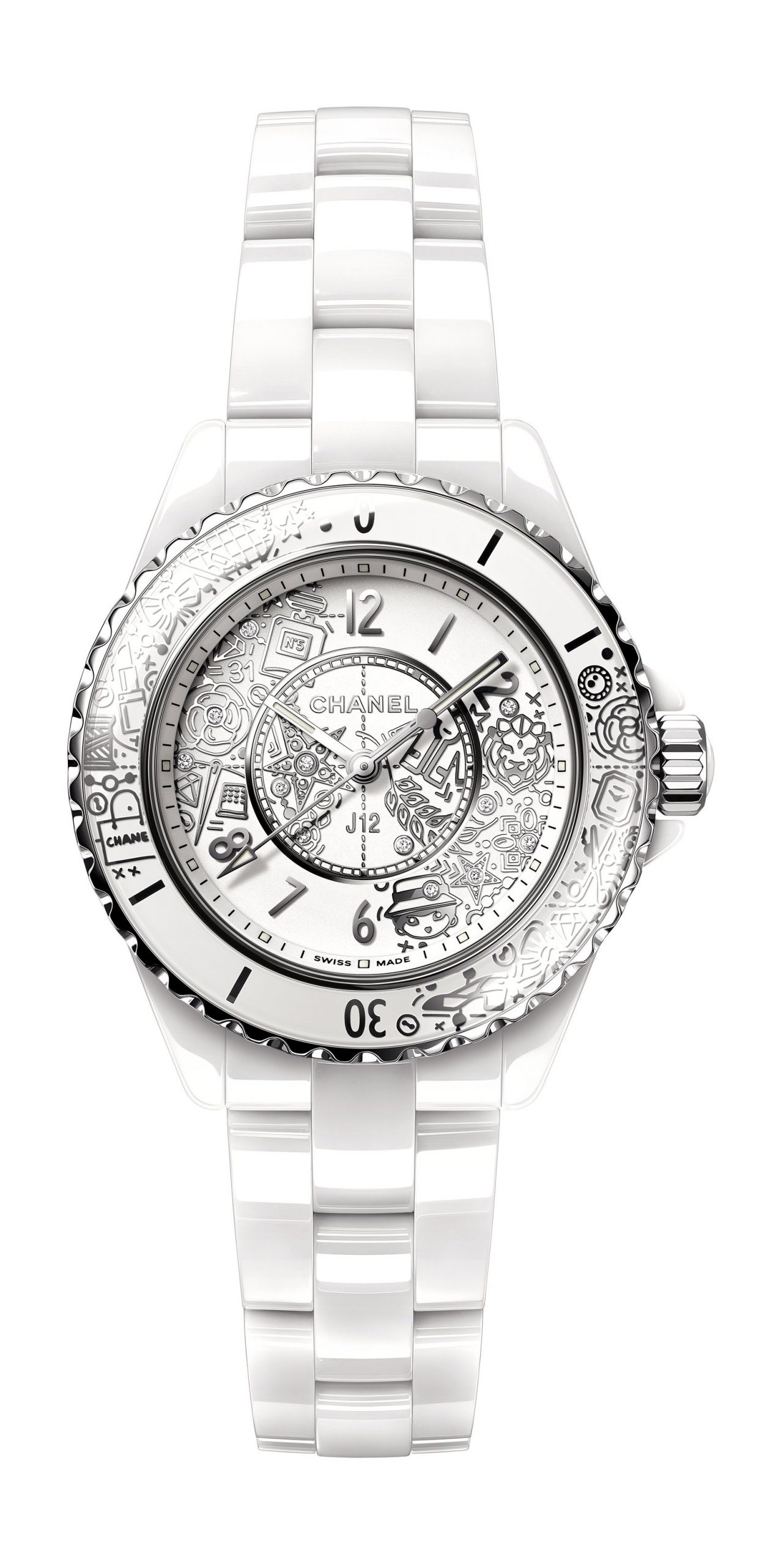 Chanel J12.20 luxury timepiece - detailed view