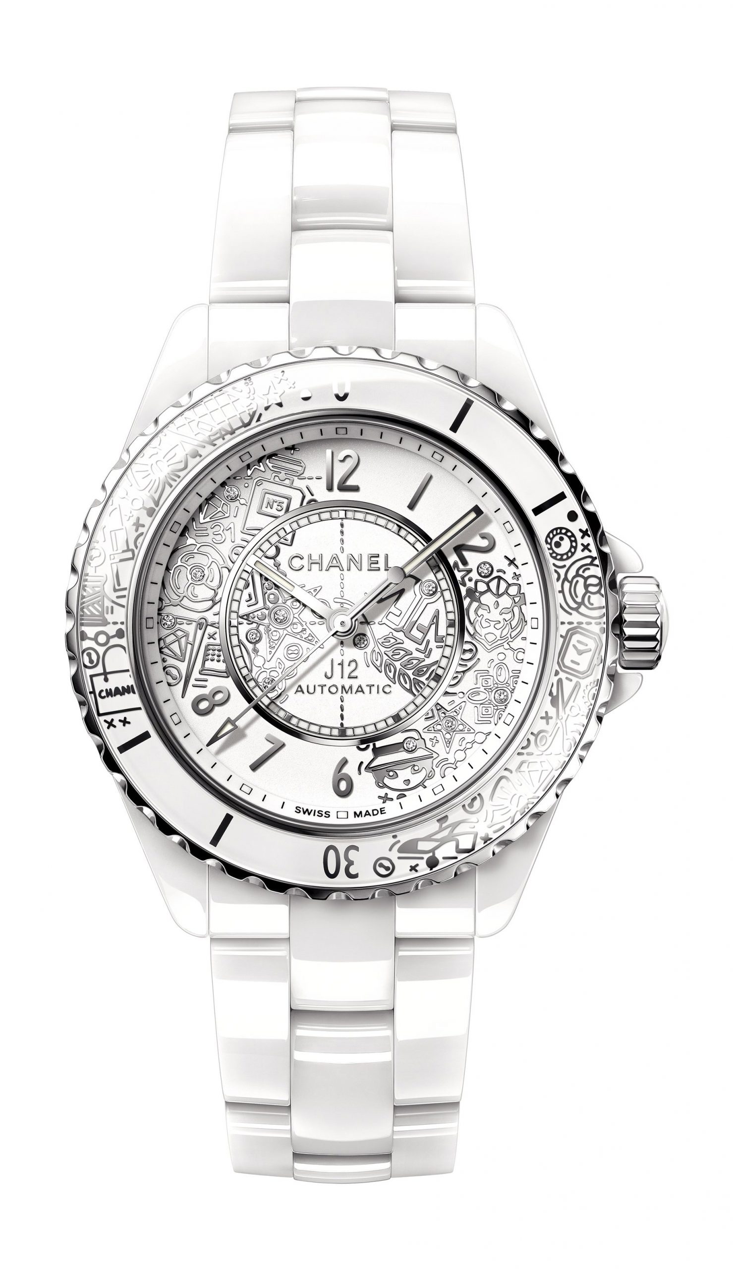 Chanel J12.20 luxury timepiece - detailed view