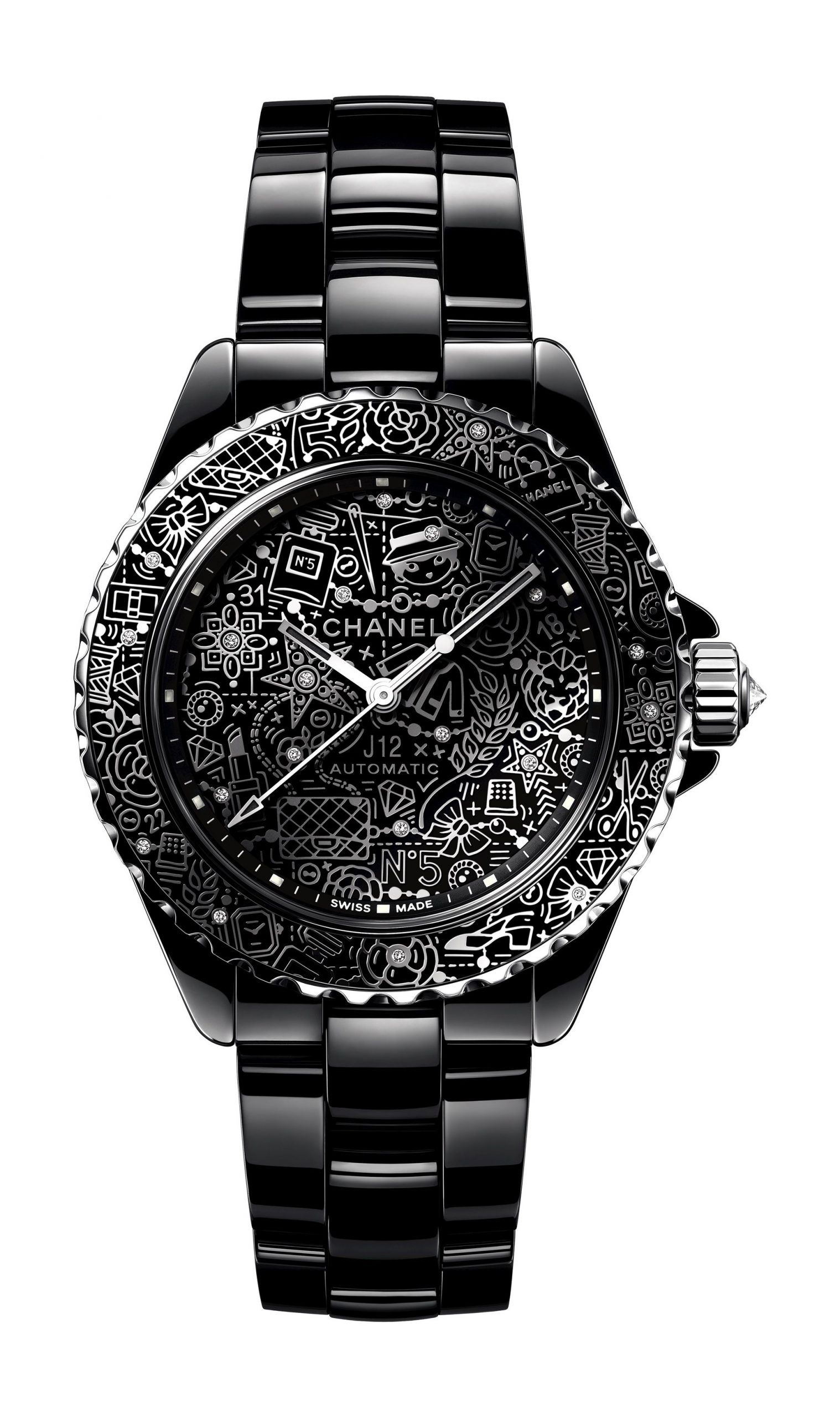 Chanel J12.20 luxury timepiece - detailed view