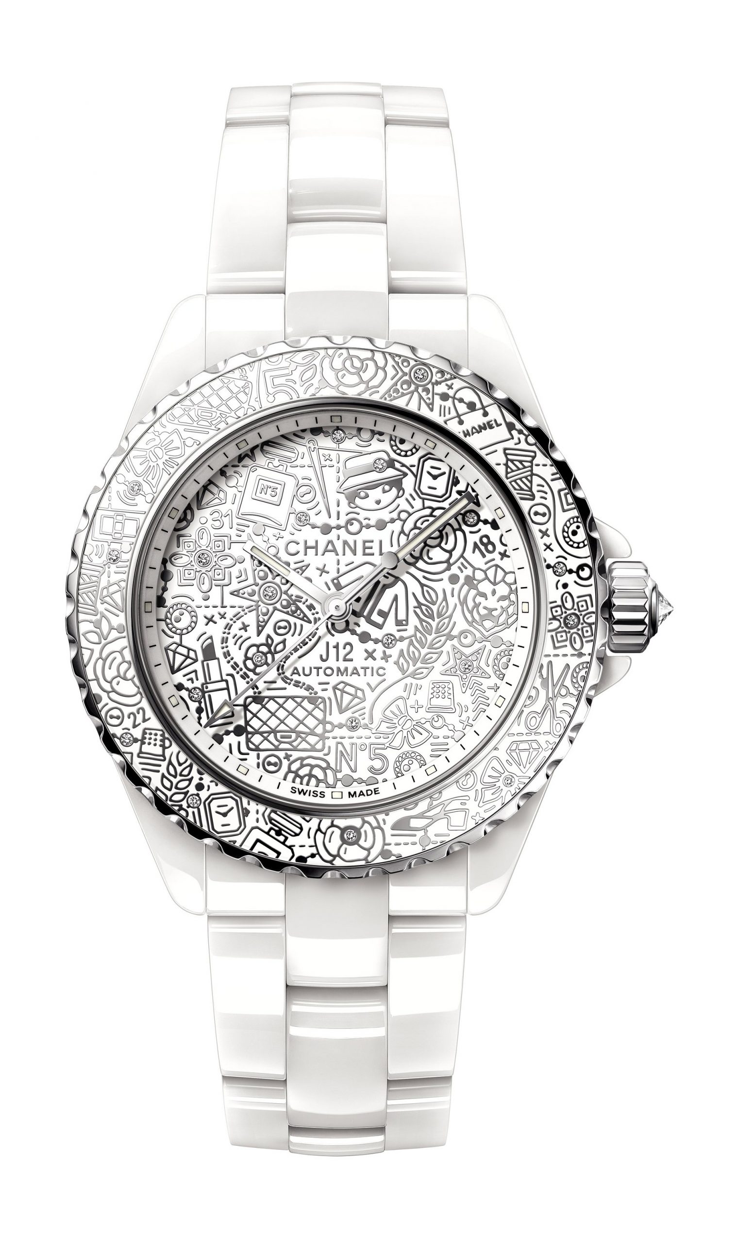 Chanel J12.20 luxury timepiece - detailed view