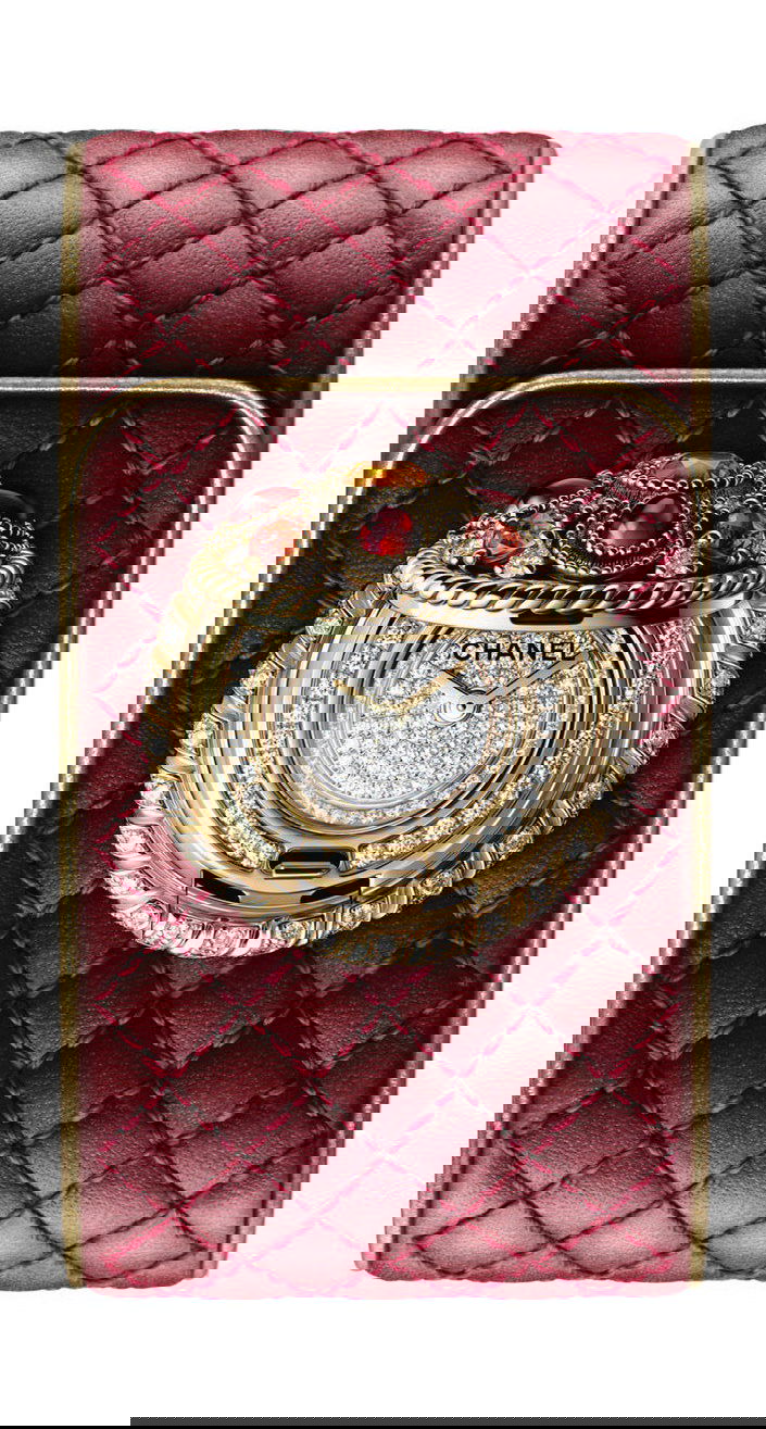 Chanel Mademoiselle Privé Bouton Byzantin luxury timepiece - detailed view