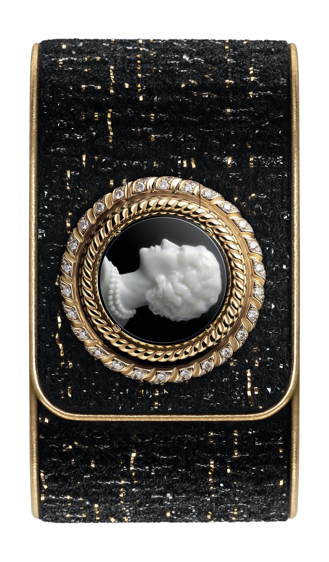 Chanel Mademoiselle Privé Bouton Camée luxury timepiece - detailed view