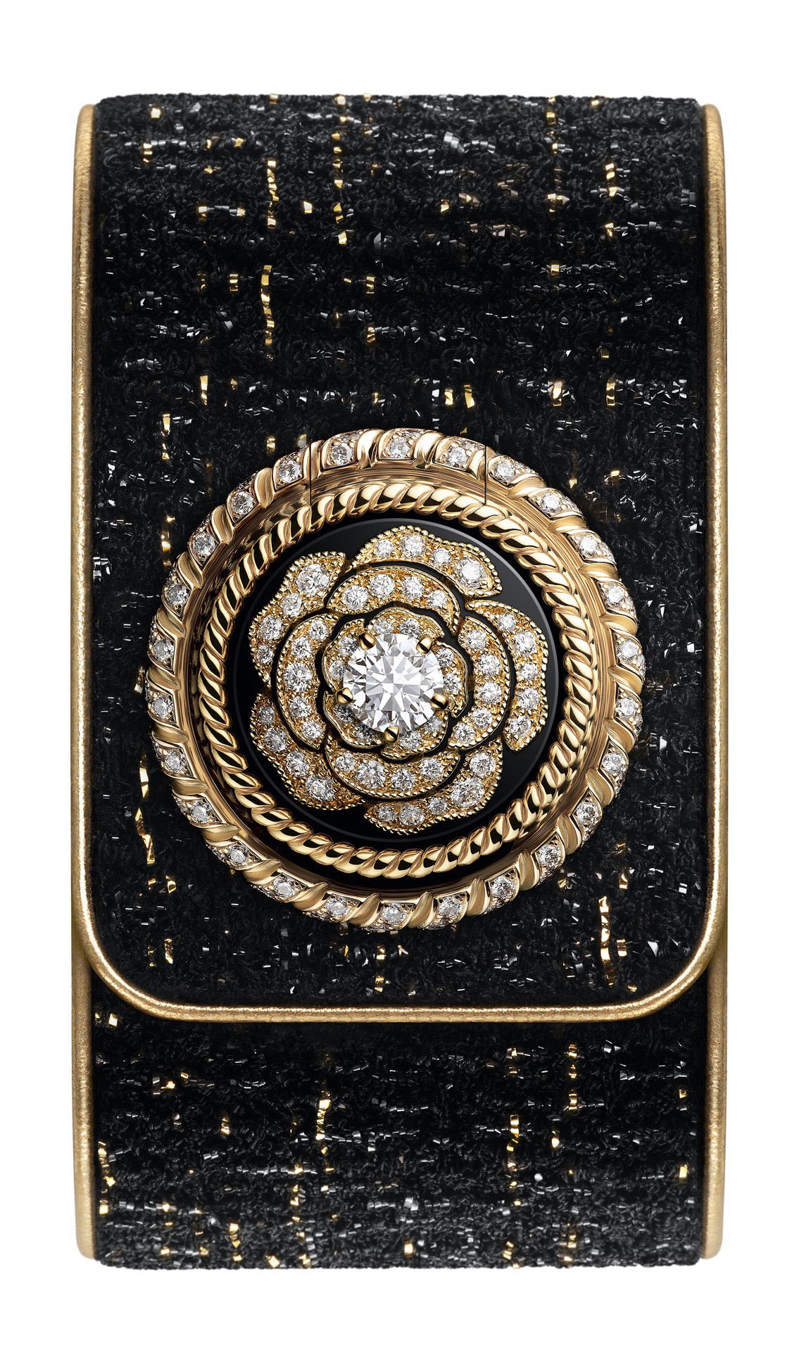 Chanel Mademoiselle Privé Bouton Camélia luxury timepiece - detailed view