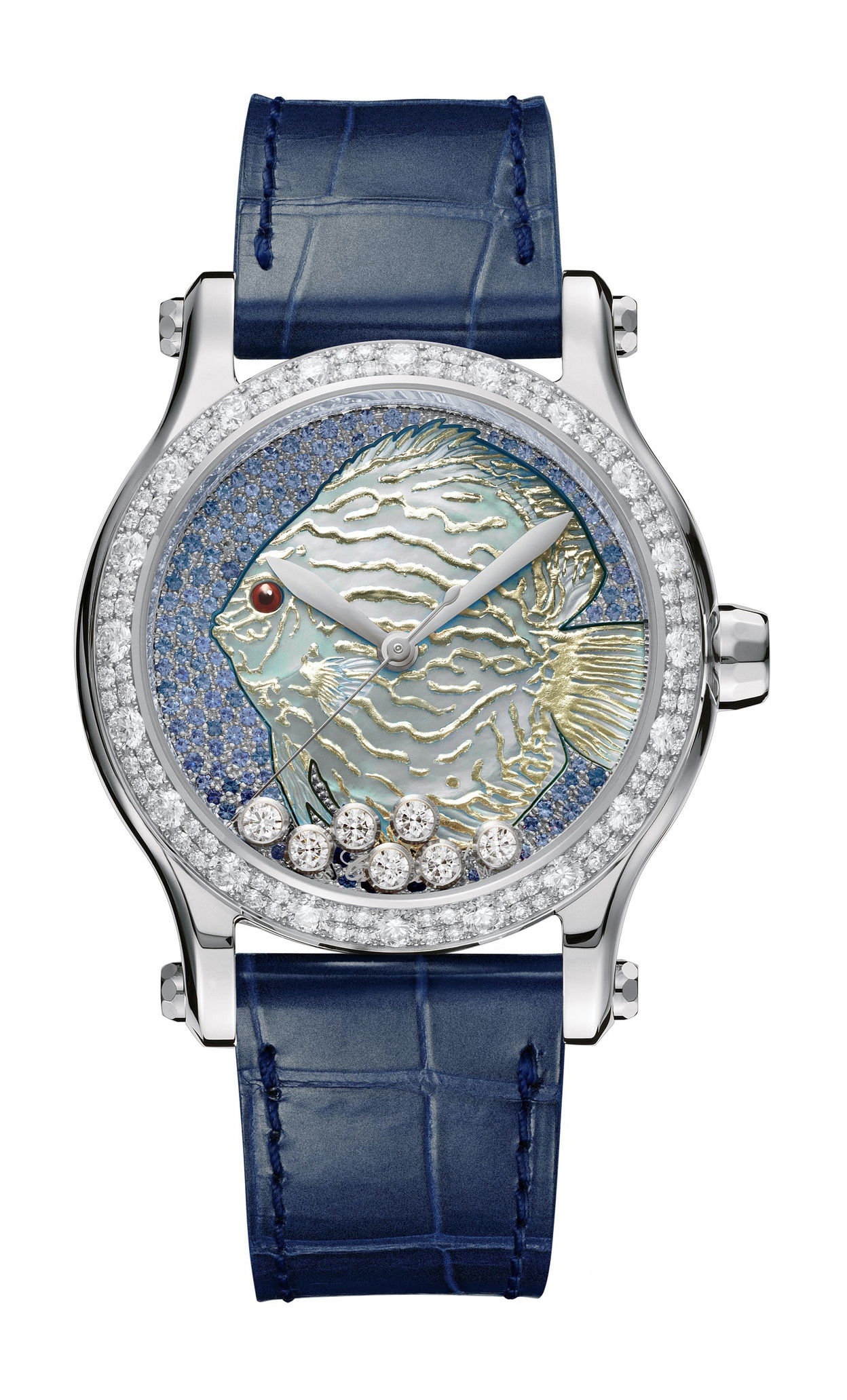 Chopard Happy Fish luxury timepiece - detailed view