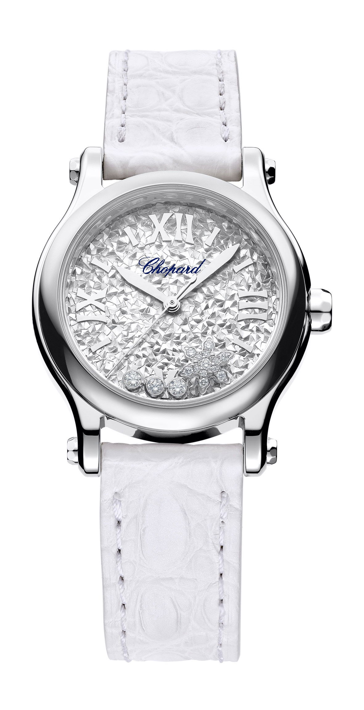 Chopard Happy Snowflakes luxury timepiece - detailed view