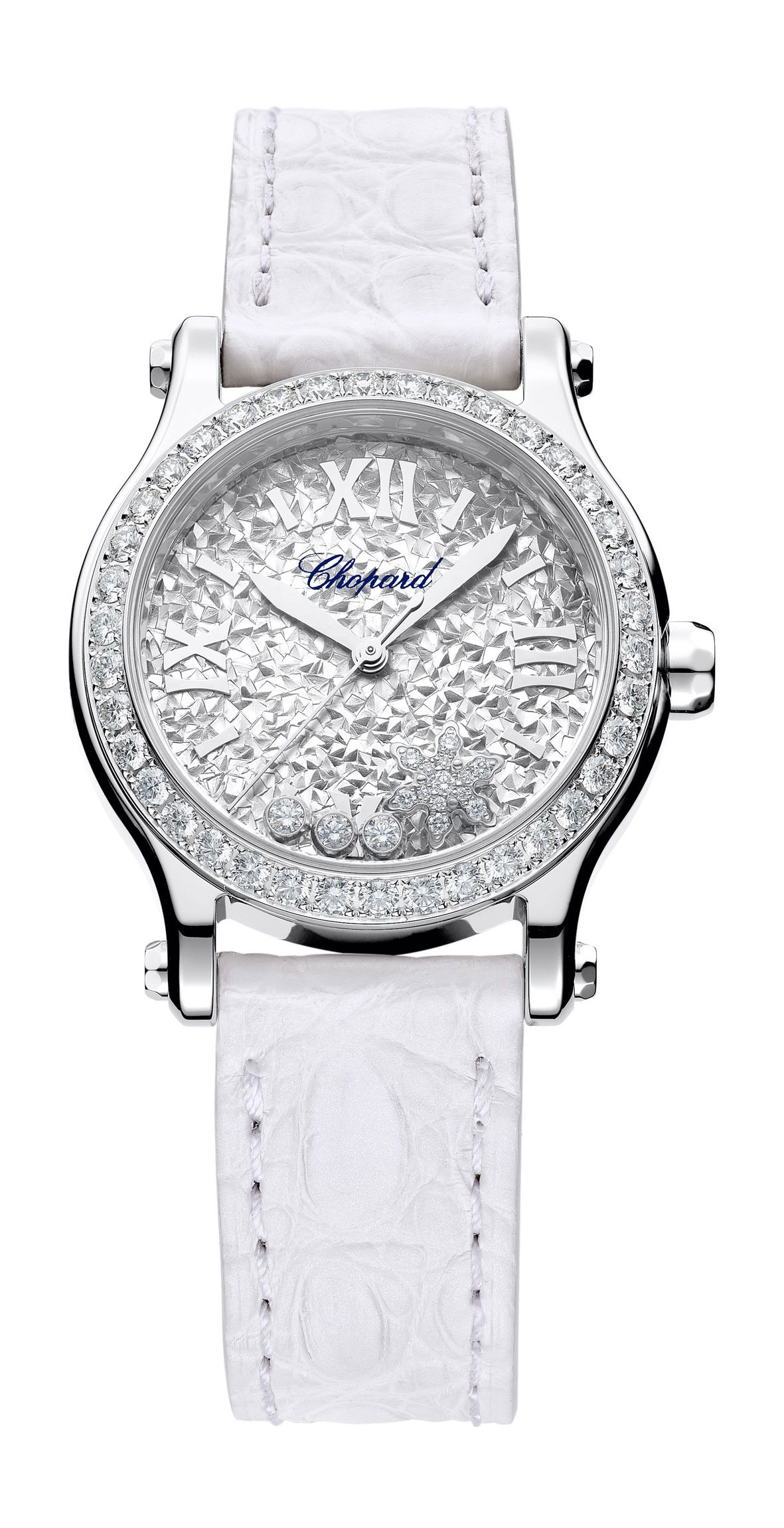 Chopard Happy Snowflakes luxury timepiece - detailed view