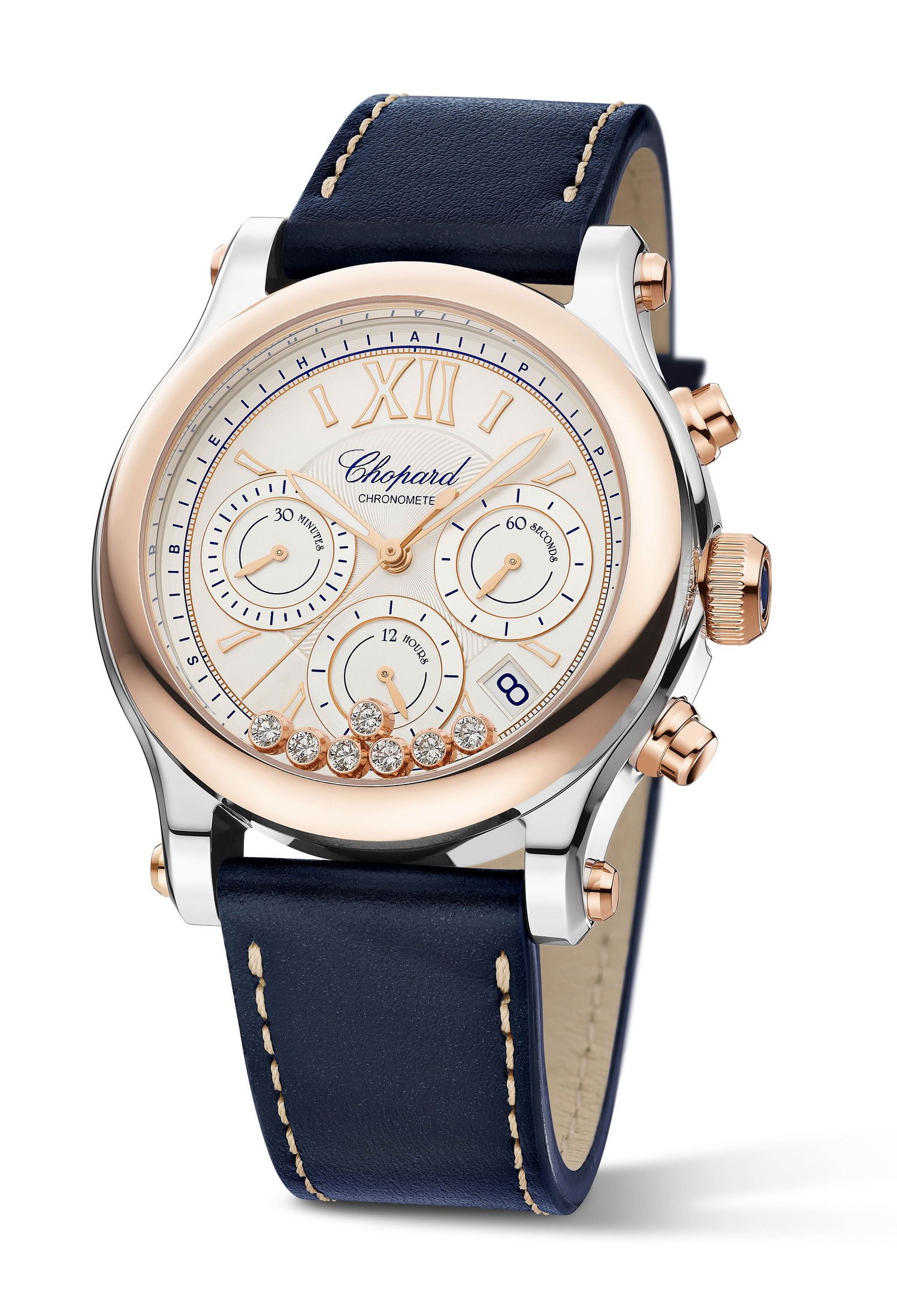 Chopard Happy Sport Chrono luxury timepiece - detailed view