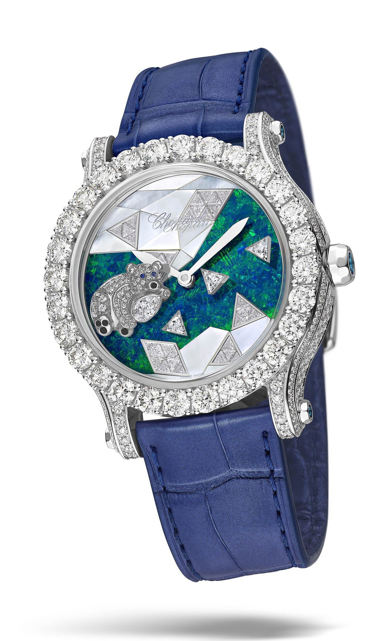Chopard Happy Sport Métiers d’Art Polar Bear Edition luxury timepiece - detailed view