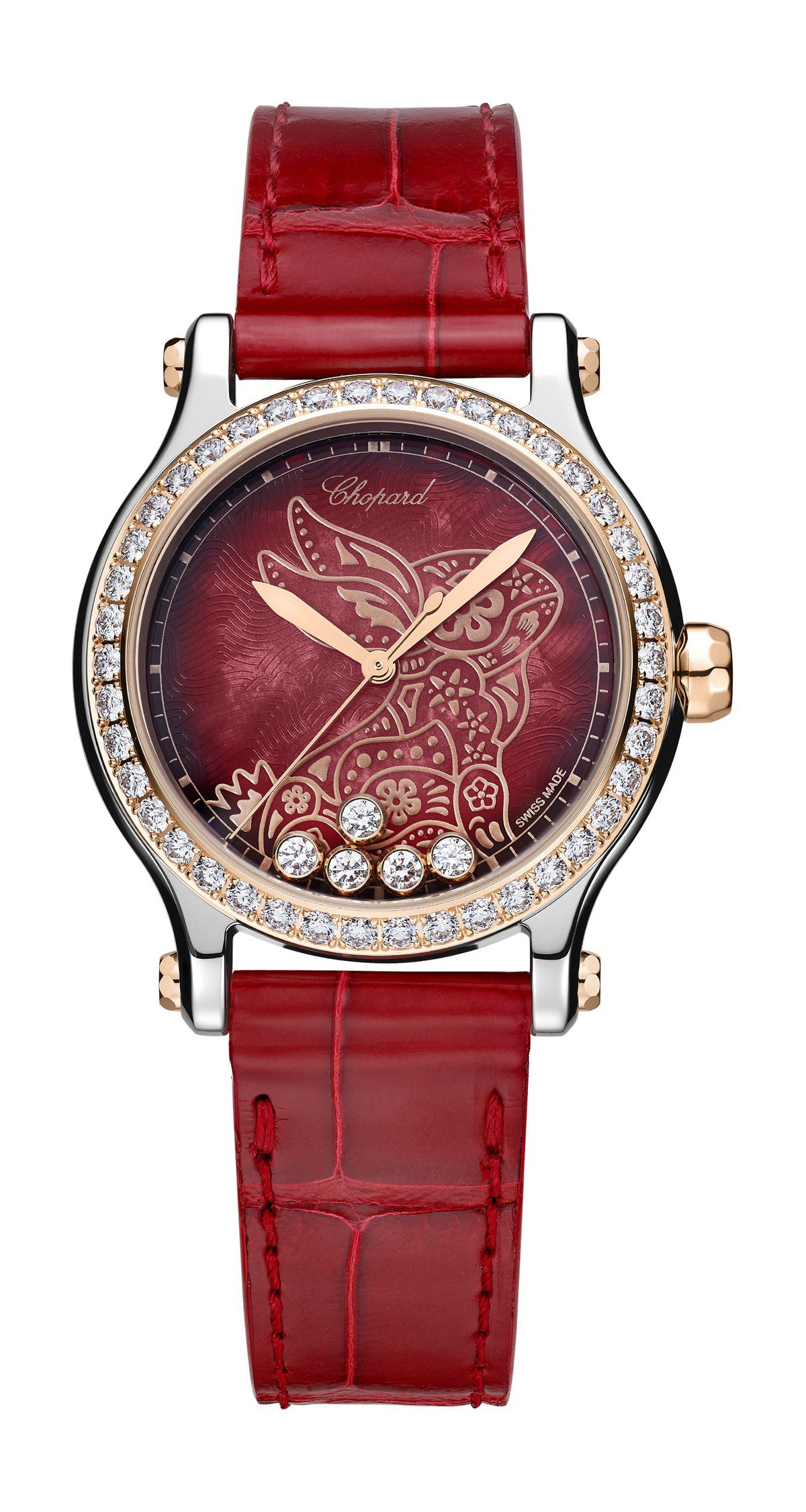 Chopard Happy Sport Year of the Rabbit luxury timepiece - detailed view