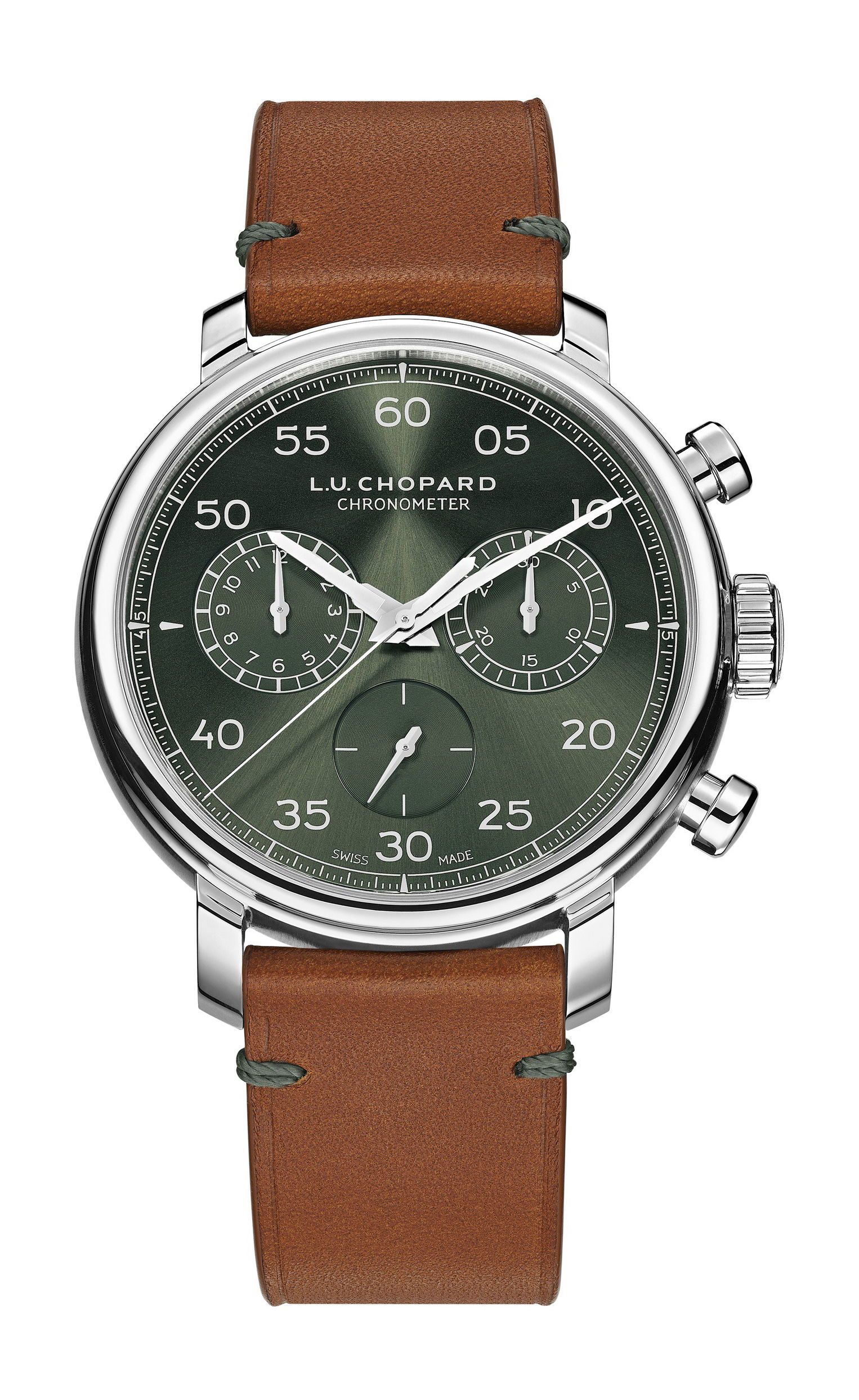 Chopard L.U.C 1963 Heritage Chronograph luxury timepiece - detailed view