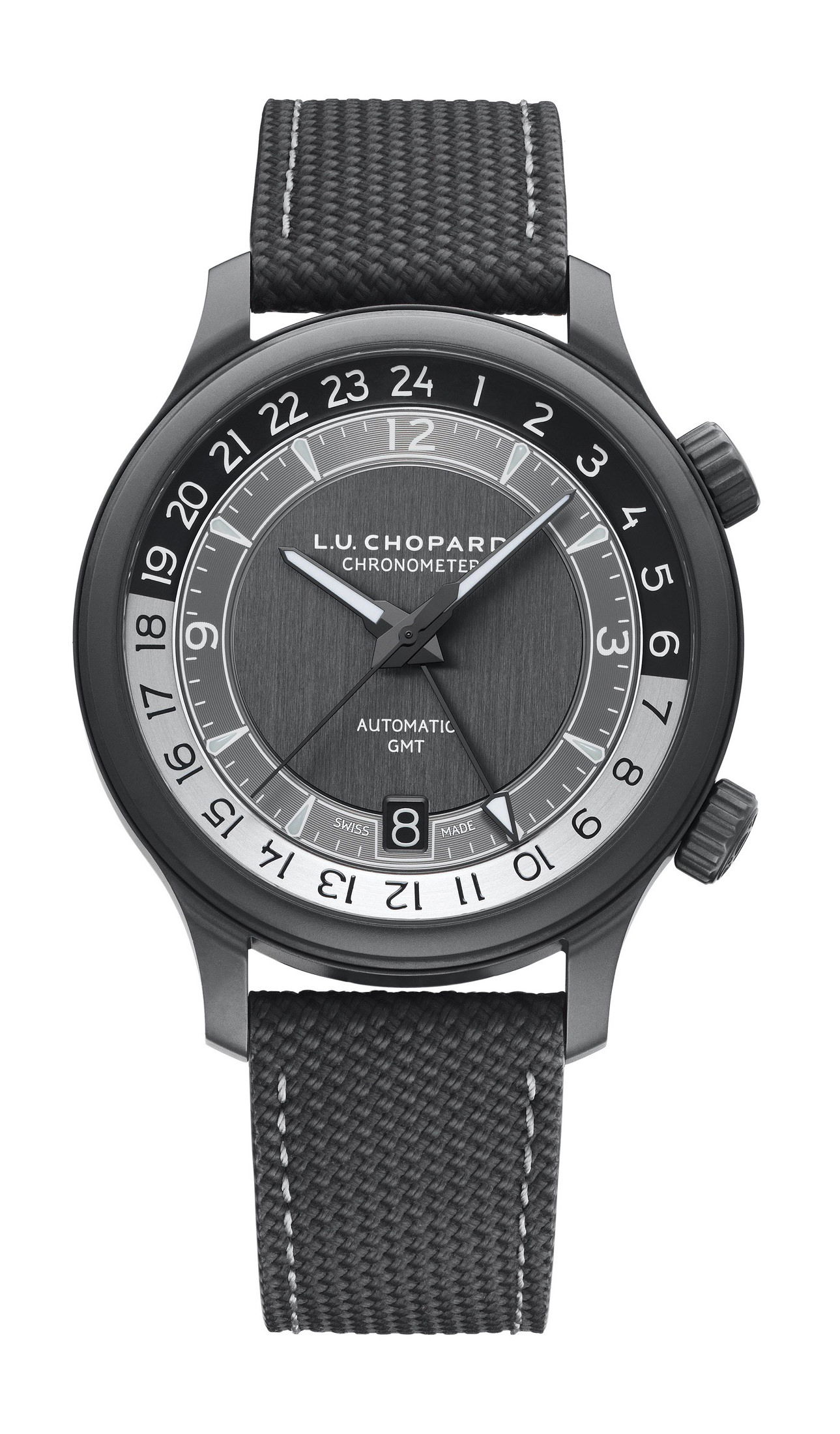 Chopard L.U.C GMT One Black luxury timepiece - detailed view