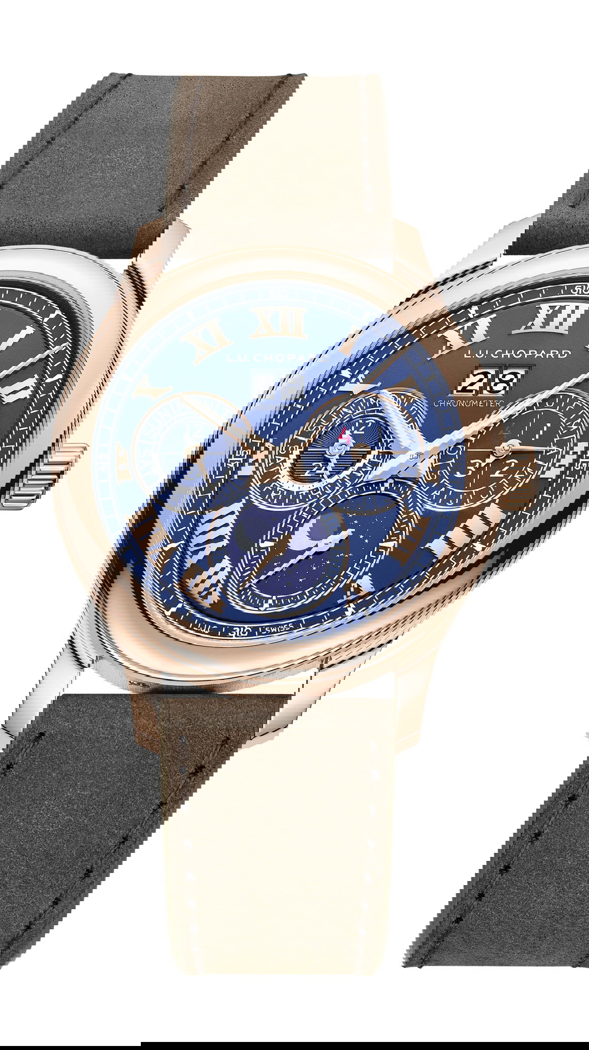 Chopard L.U.C Lunar One luxury timepiece - detailed view
