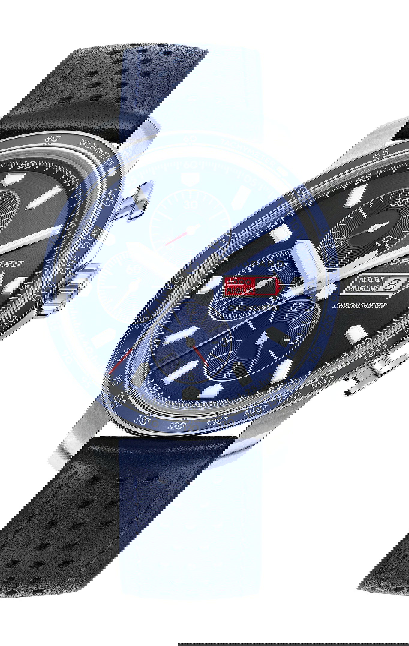 Chopard MIlle Miglia GTS Azzurro Chrono luxury timepiece - detailed view