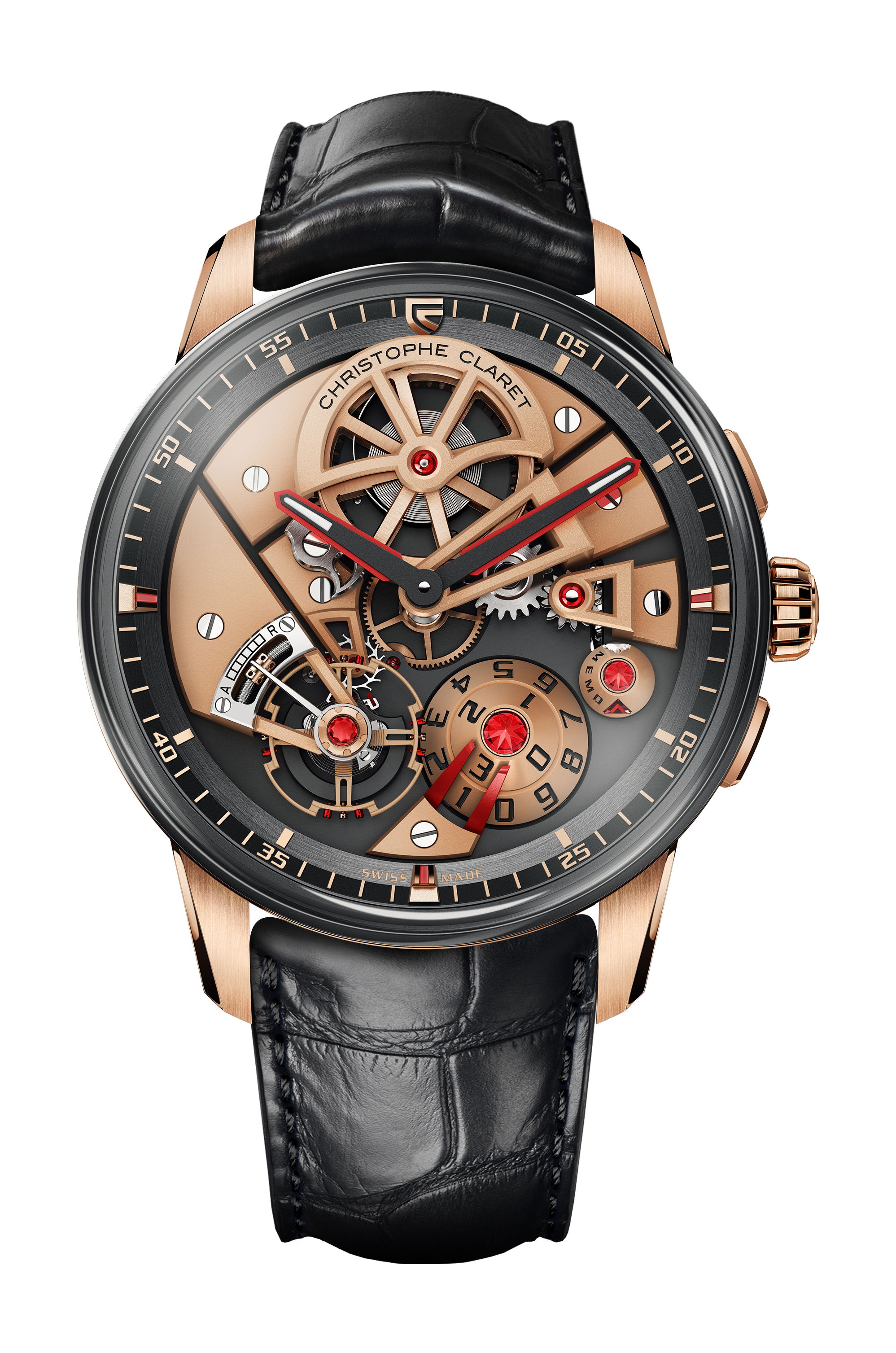 Christophe Claret Maestro luxury timepiece - detailed view