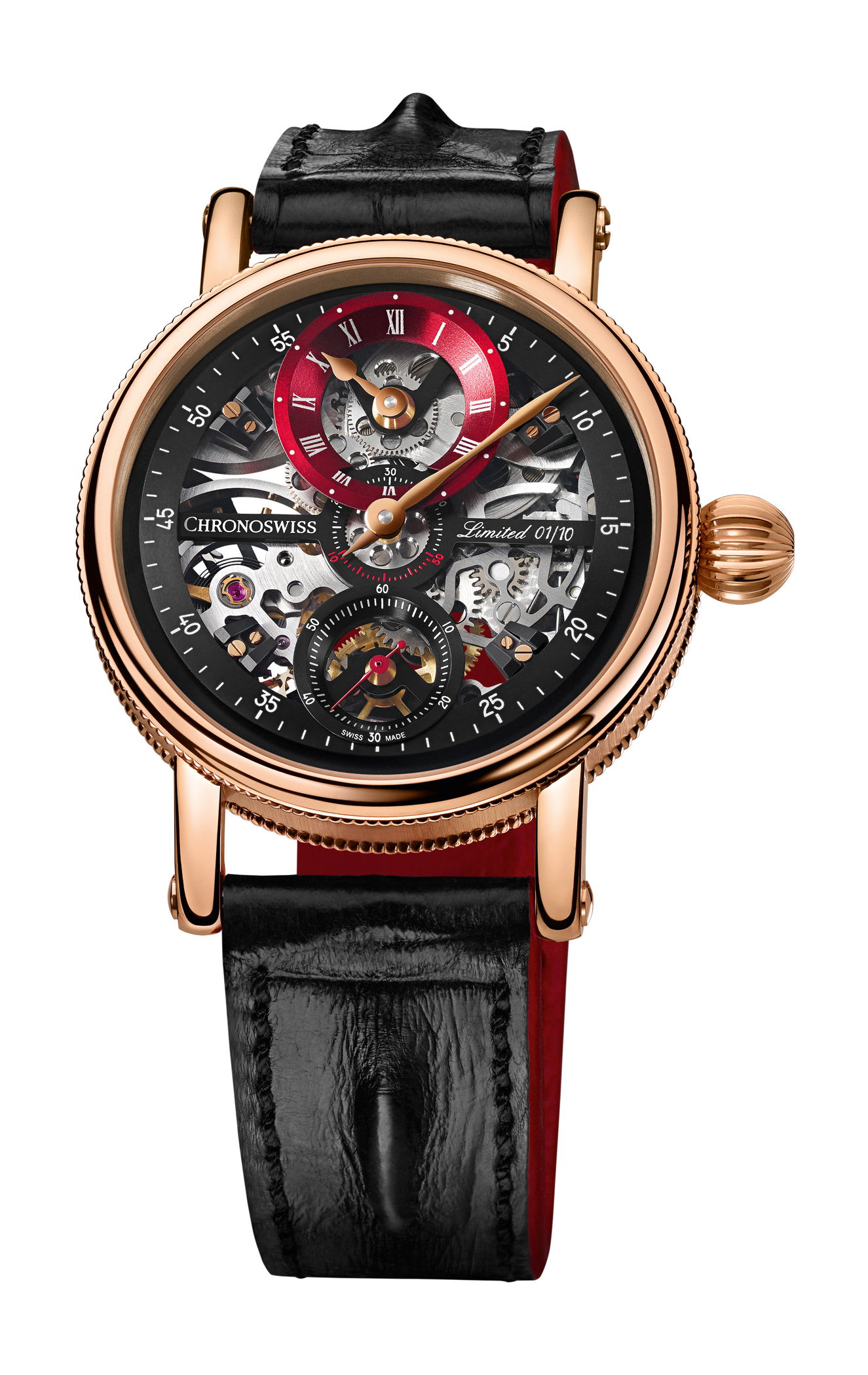 Chronoswiss Flying Grand Regulator Skeleton luxury timepiece - detailed view