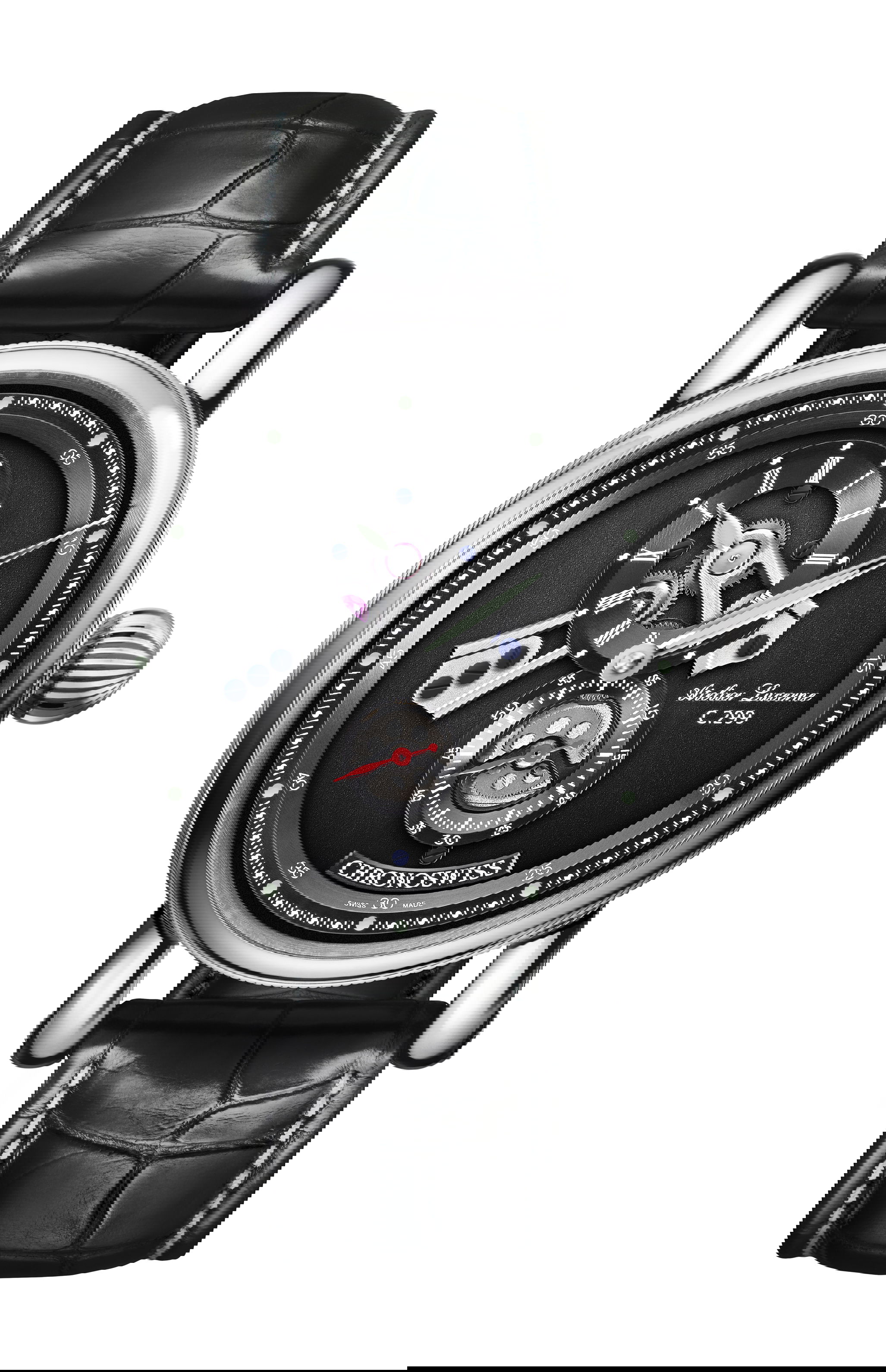 Chronoswiss Flying Regulator Open Gear luxury timepiece - detailed view