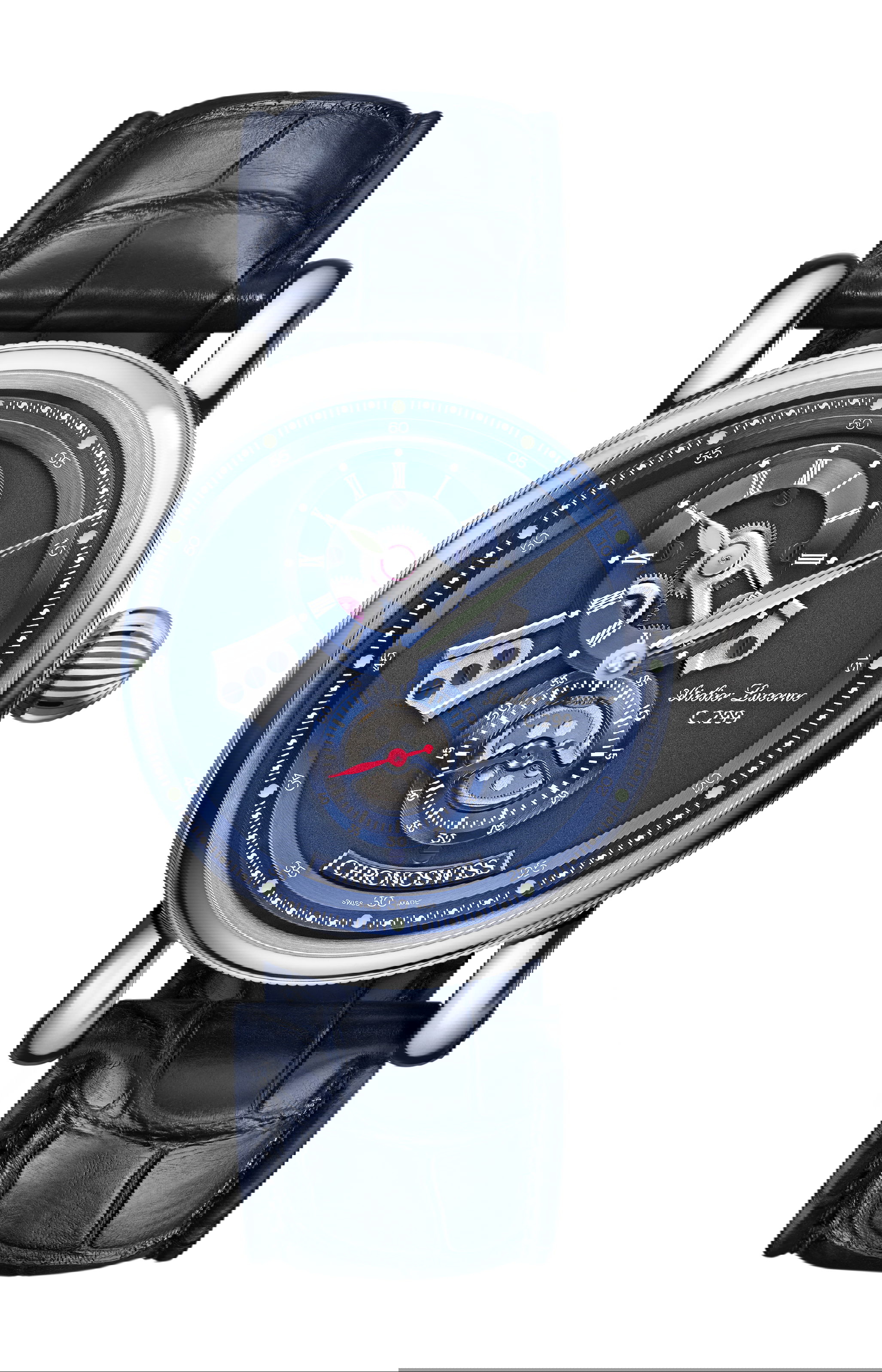 Chronoswiss Flying Regulator Open Gear luxury timepiece - detailed view