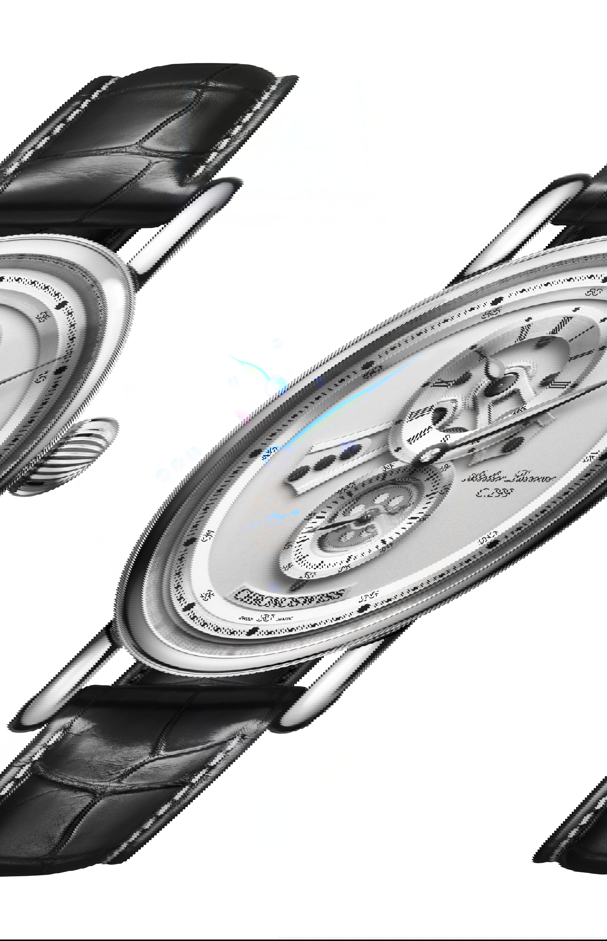 Chronoswiss Flying Regulator Open Gear luxury timepiece - detailed view