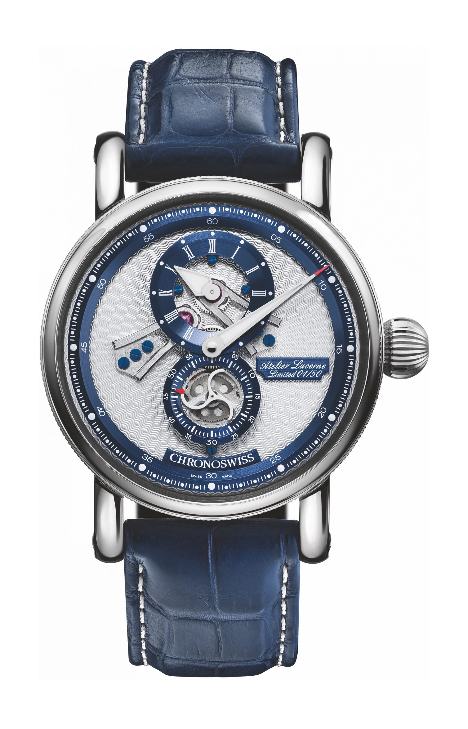 Chronoswiss Flying Regulator Open Gear Lucerne Edition luxury timepiece - detailed view