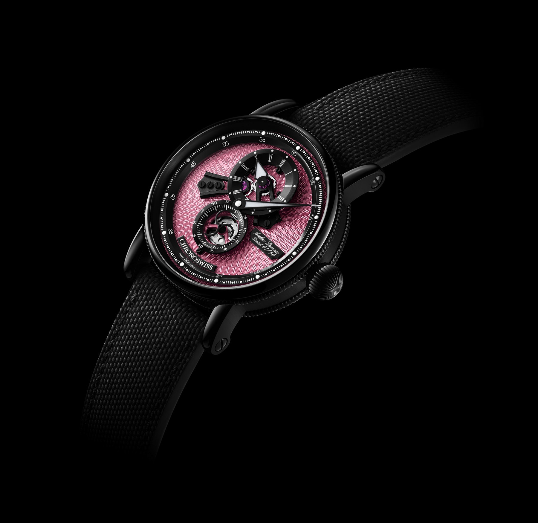 Chronoswiss Flying Regulator Open Gear Pink Panther - View 3