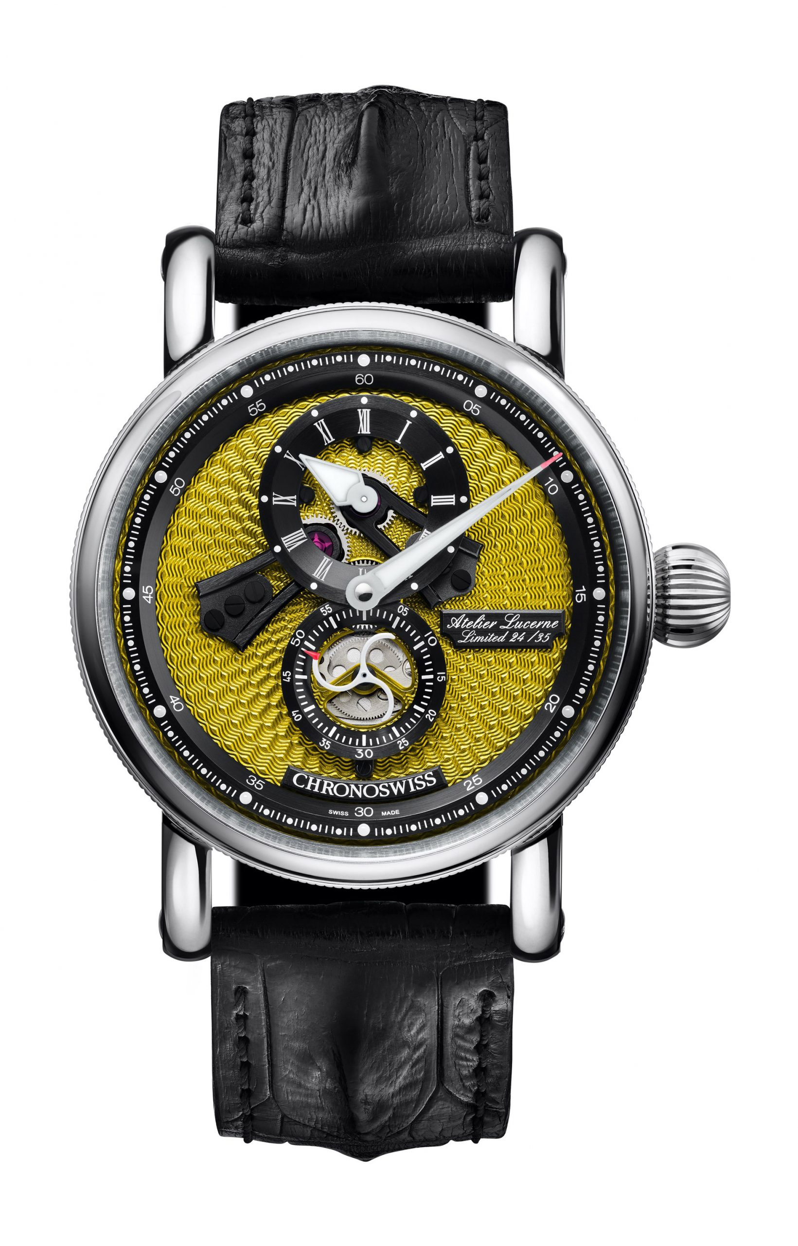 Chronoswiss Flying Regulator Open Gear “Wasp” luxury timepiece - detailed view