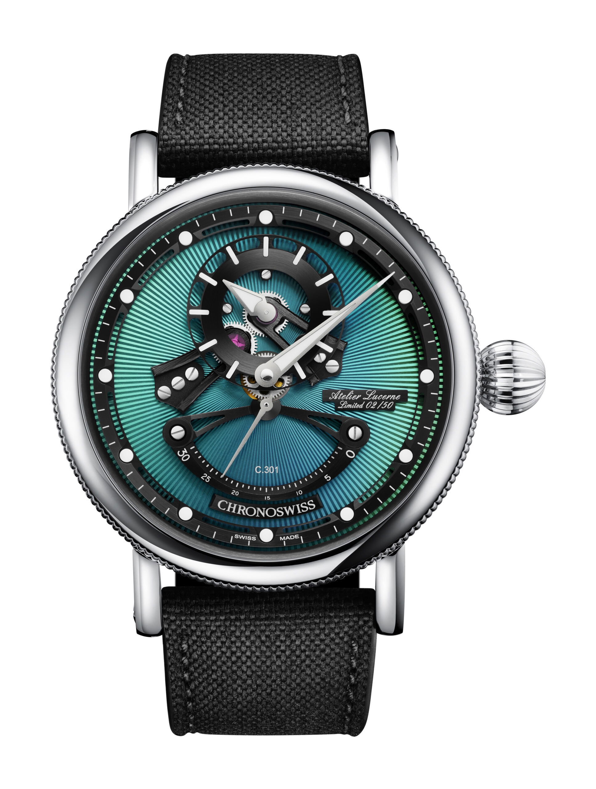 Chronoswiss Open Gear Resec Aurora luxury timepiece - detailed view