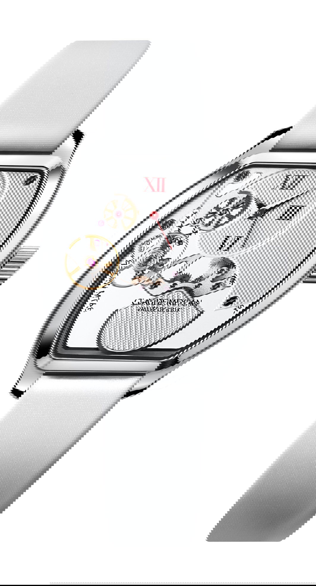Claude Meylan Tortue Lady Clous de Paris luxury timepiece - detailed view