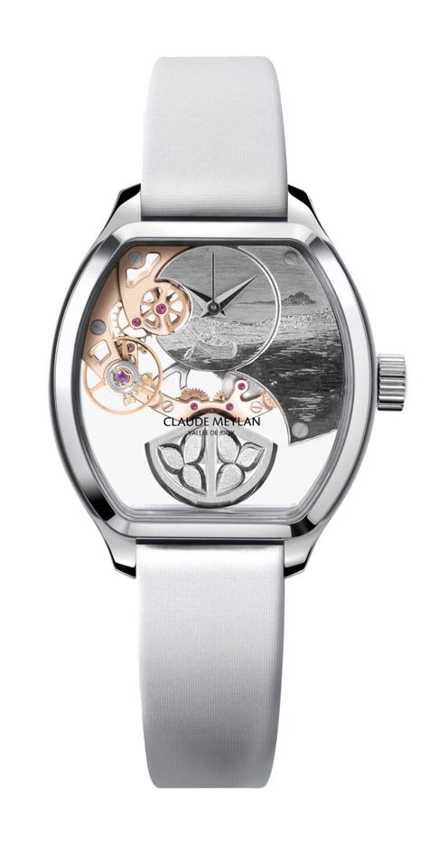 Claude Meylan Tortue Lady, La Pointe de Sable luxury timepiece - detailed view