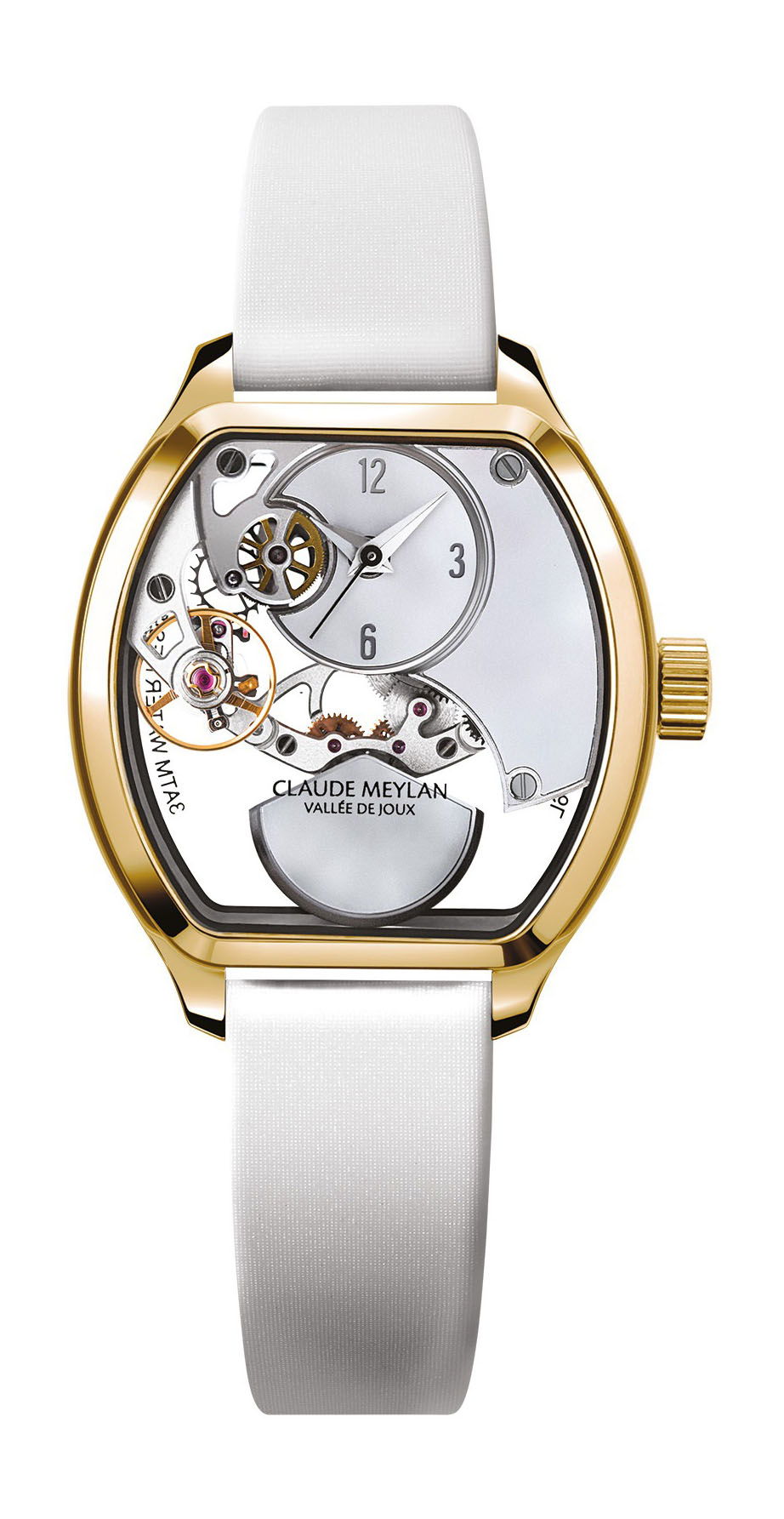 Claude Meylan Tortue Lady Mother-of-Pearl luxury timepiece - detailed view