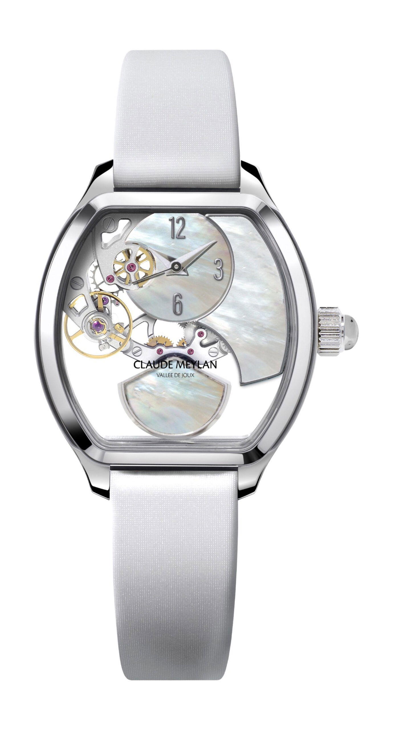 Claude Meylan Tortue Lady Nacre luxury timepiece - detailed view