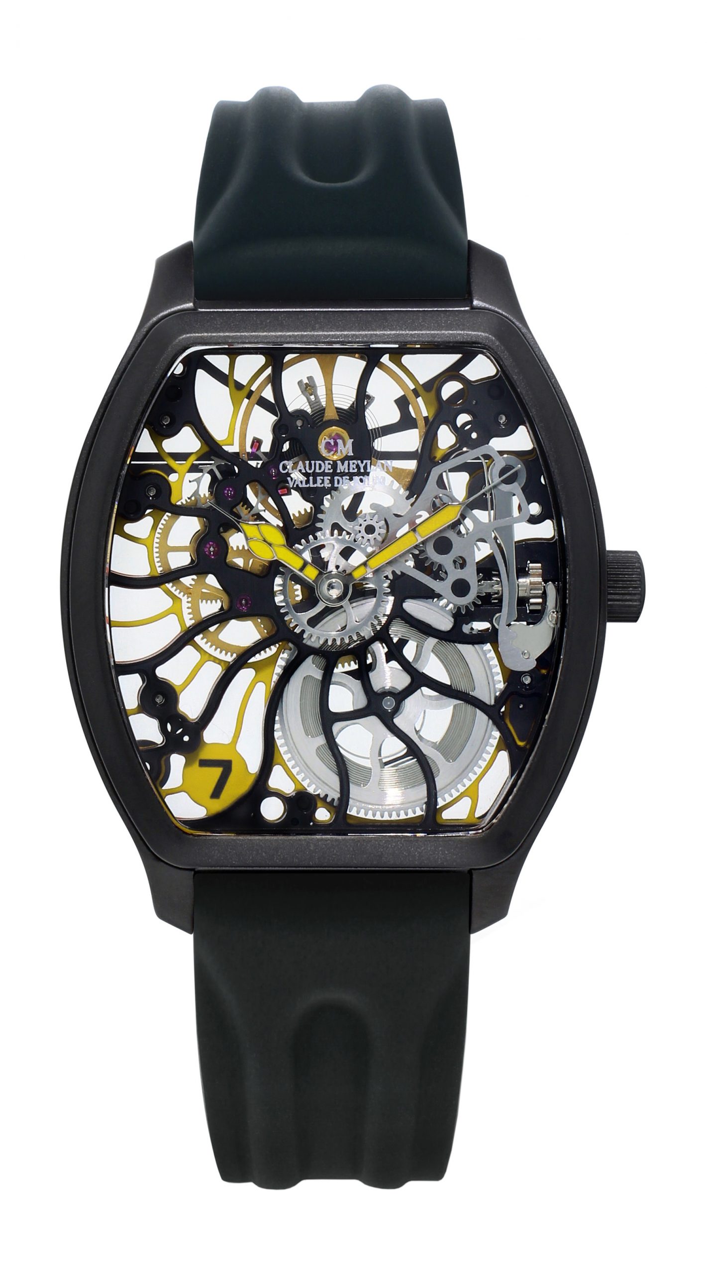 Claude Meylan Tortue Rainbow luxury timepiece - detailed view