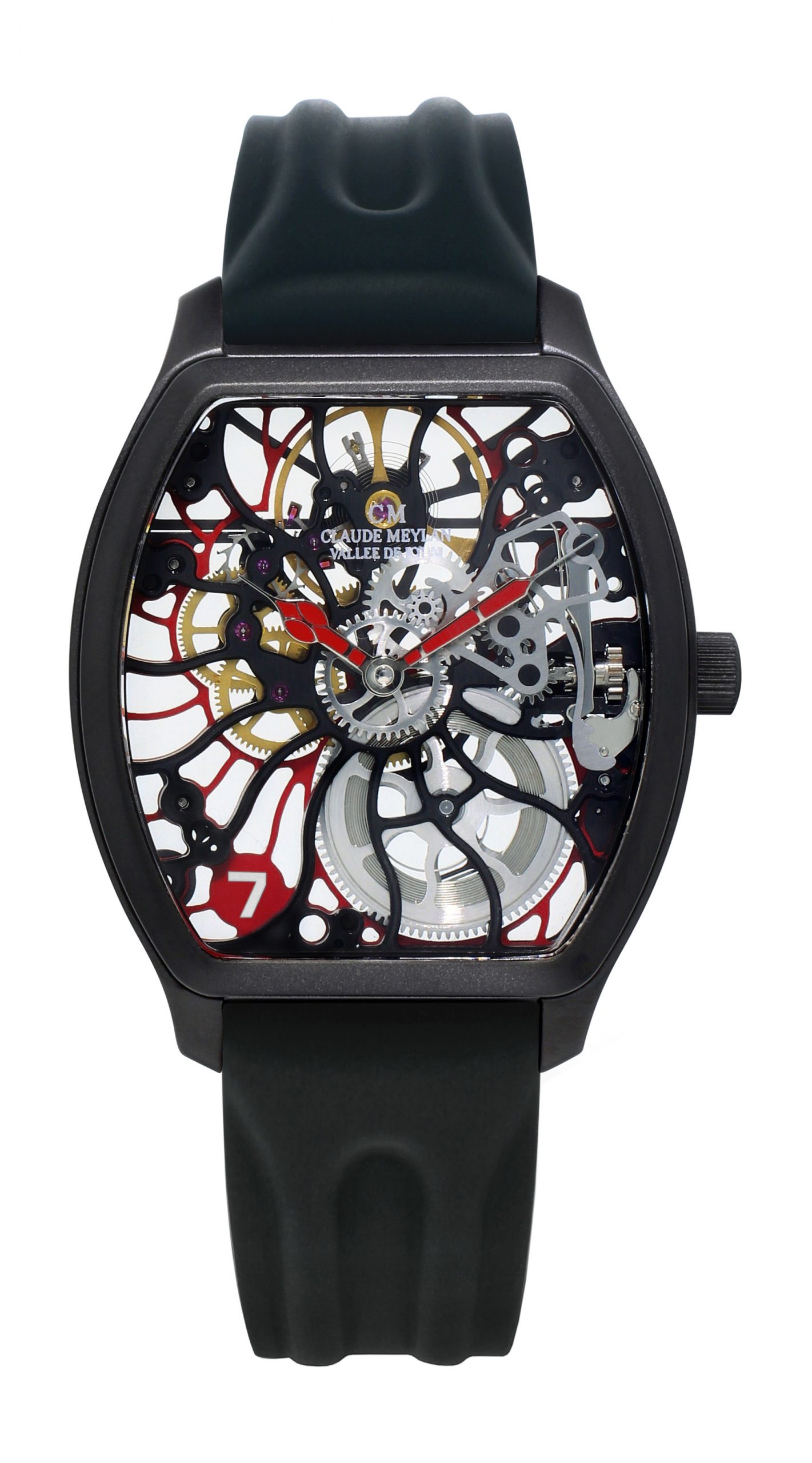 Claude Meylan Tortue Rainbow luxury timepiece - detailed view