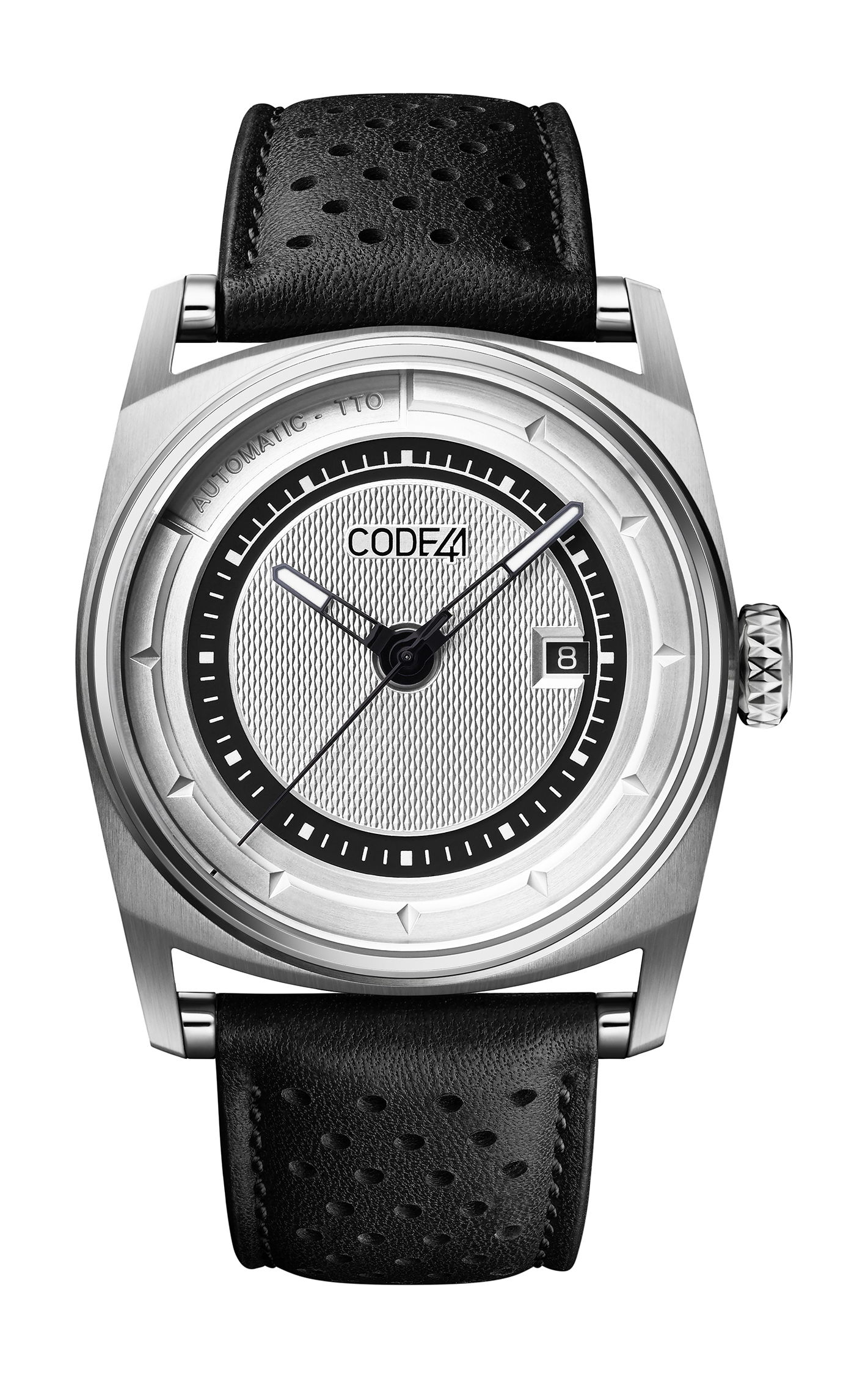CODE41 Anomaly-02 Steel luxury timepiece - detailed view