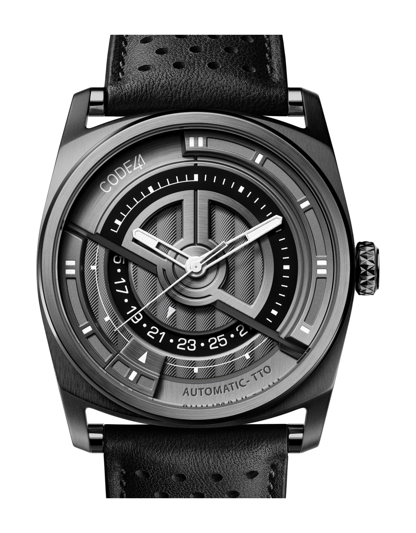 CODE41 Anomaly Evolution Anthracite PVD luxury timepiece - detailed view