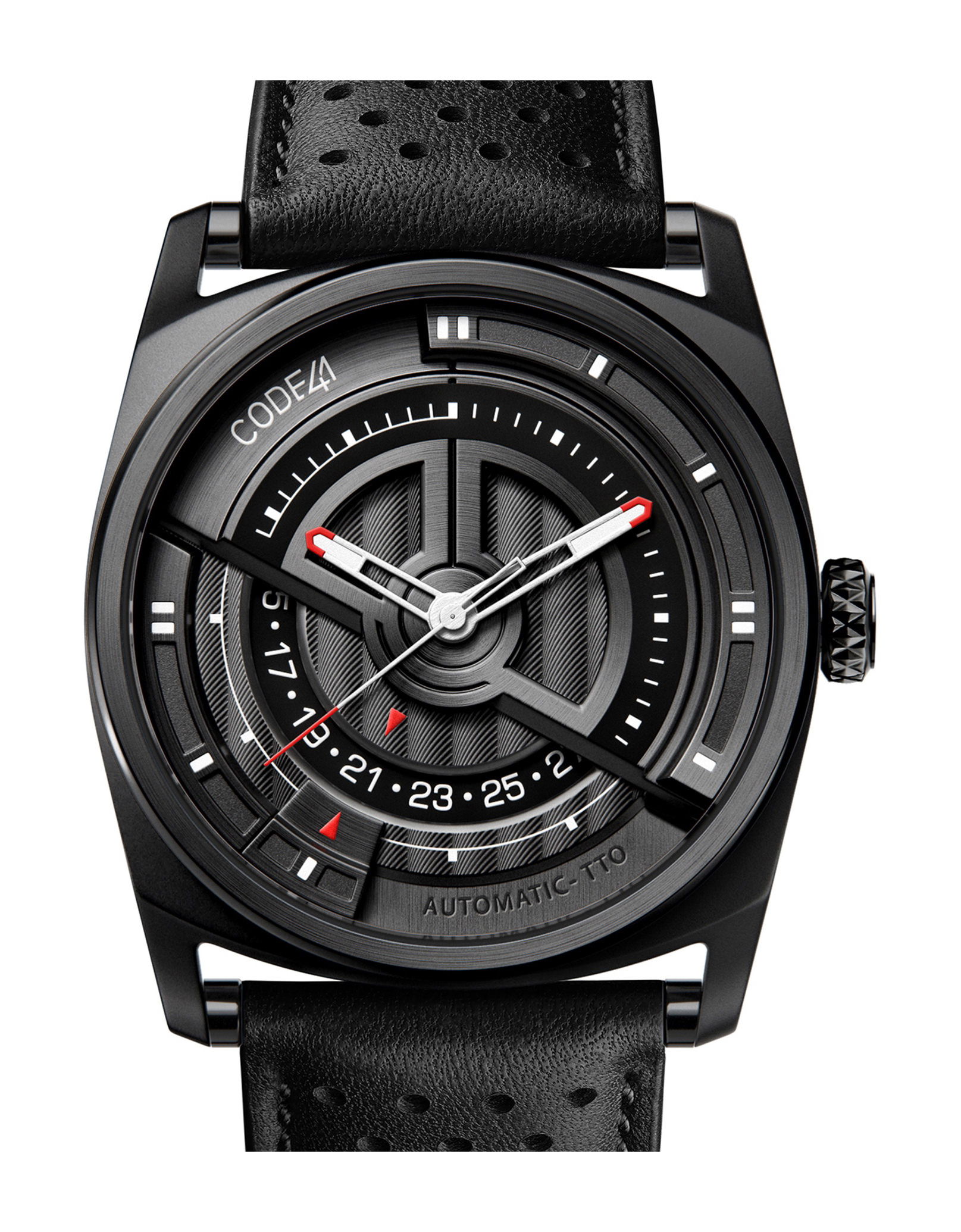 CODE41 Anomaly Evolution Black PVD luxury timepiece - detailed view
