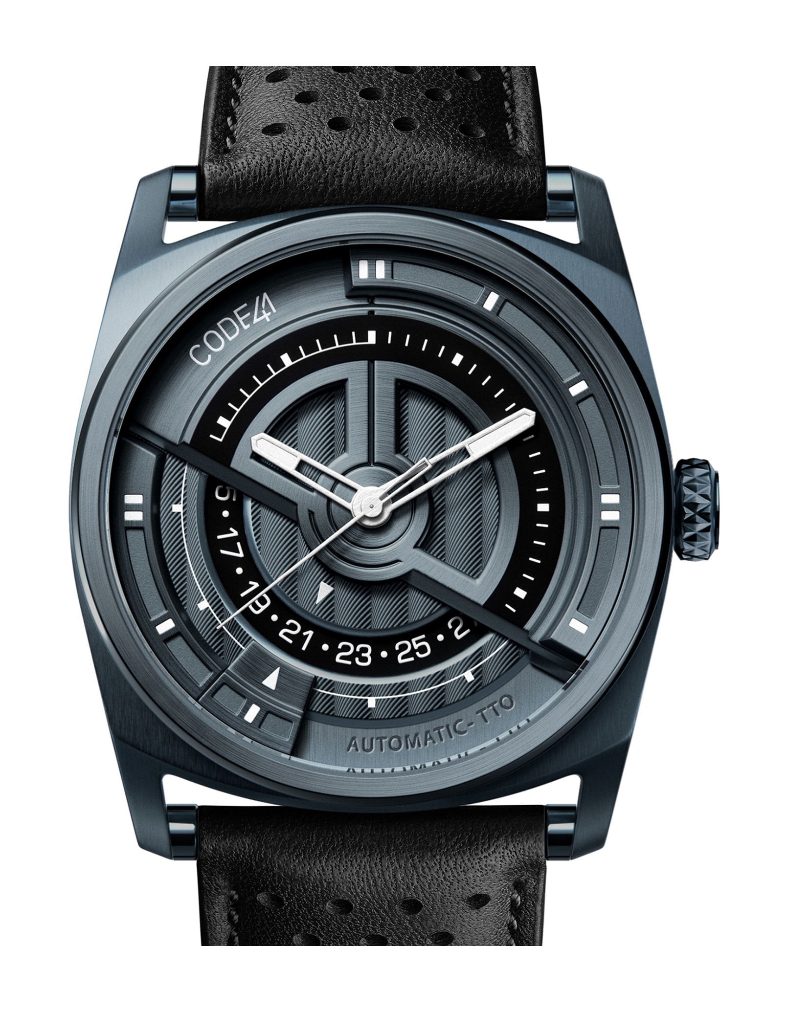 CODE41 Anomaly Evolution Blue PVD luxury timepiece - detailed view