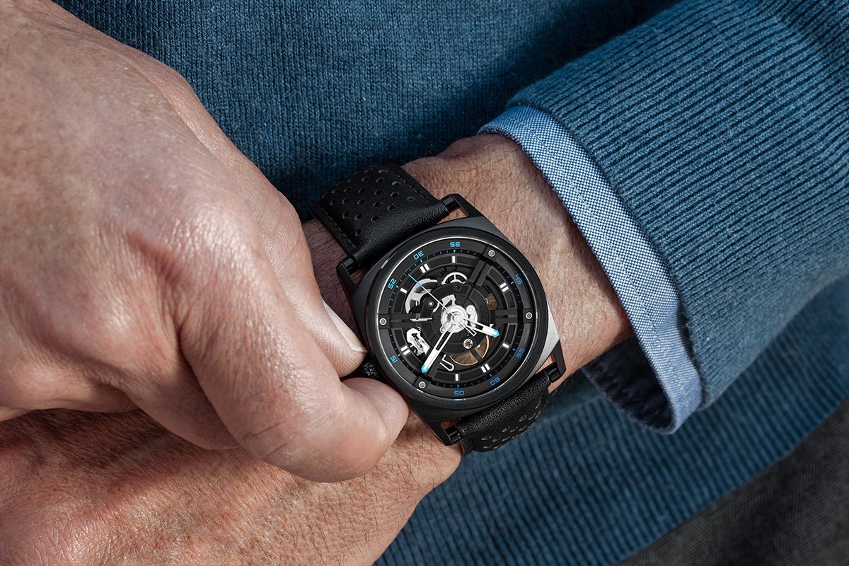 CODE41 ANOMALY-T4 Black PVD Black & Blue - View 3