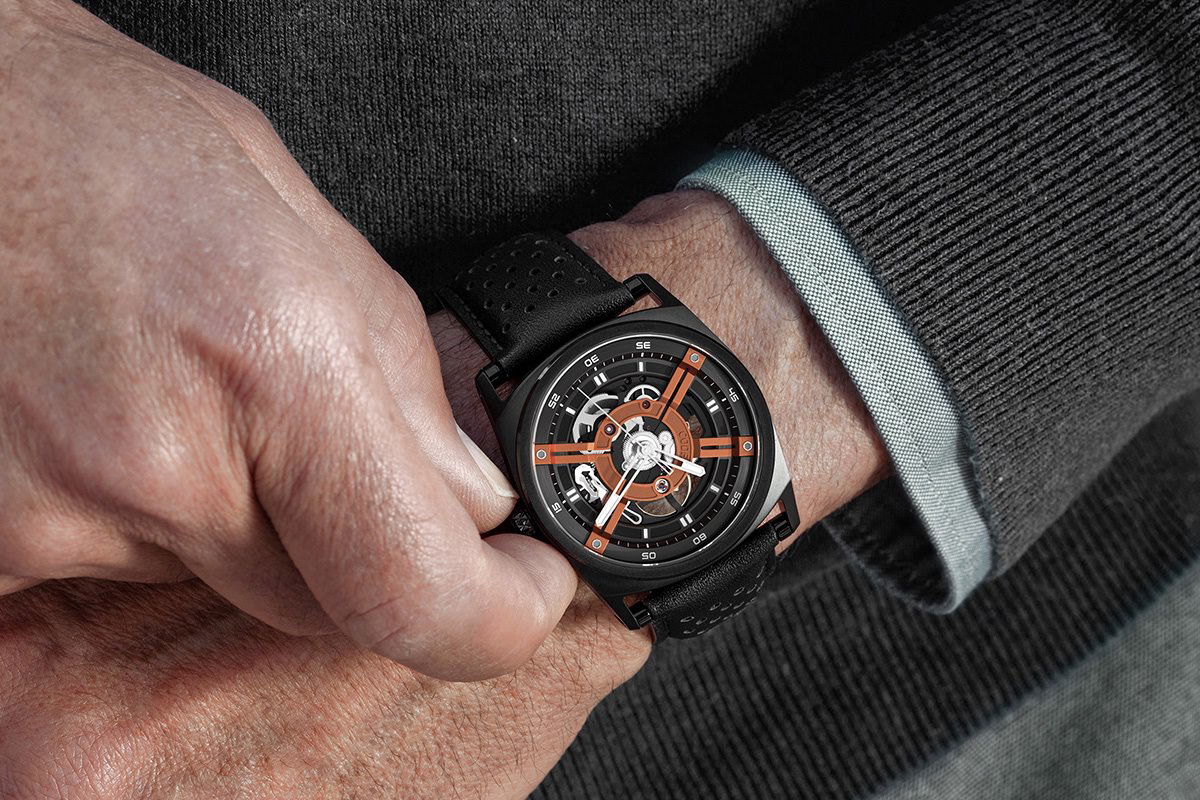 CODE41 ANOMALY-T4 Black PVD Black & Orange - View 3