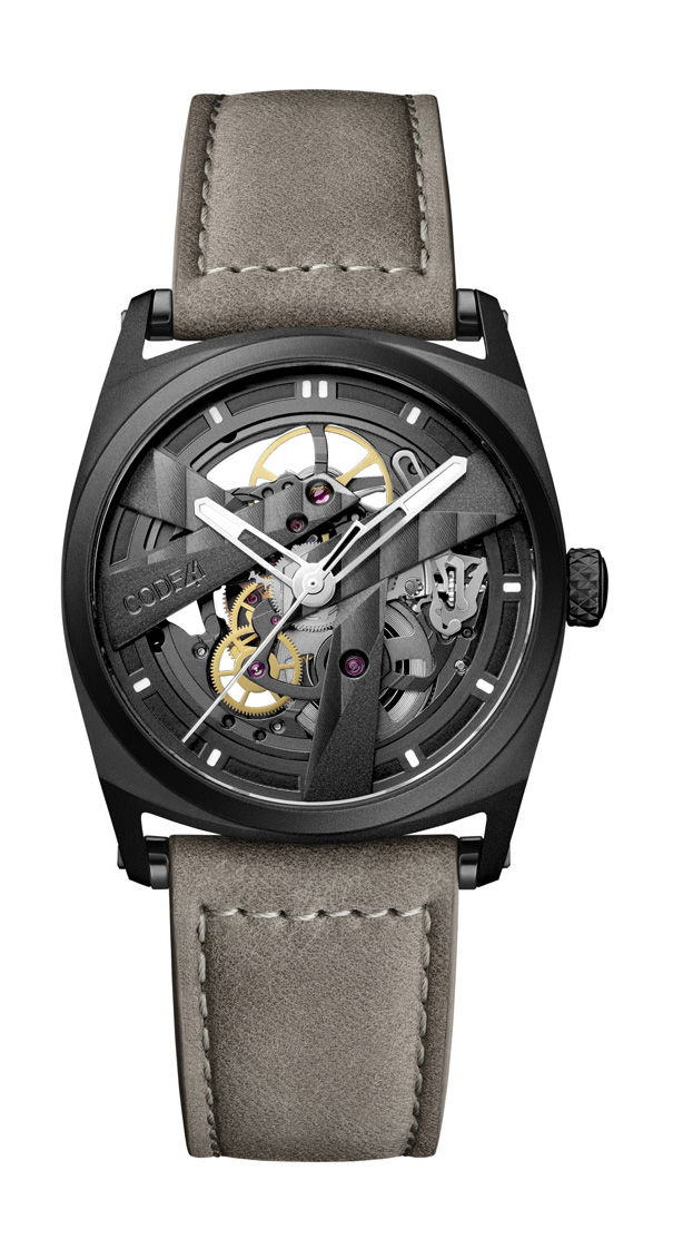 CODE41 DAY41 37mm Black PVD luxury timepiece - detailed view