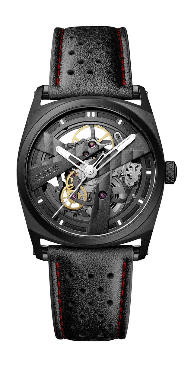 CODE41 DAY41 37mm Black PVD luxury timepiece - detailed view