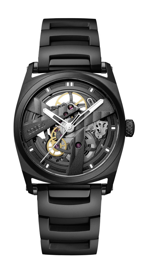 CODE41 DAY41 37mm Black PVD luxury timepiece - detailed view