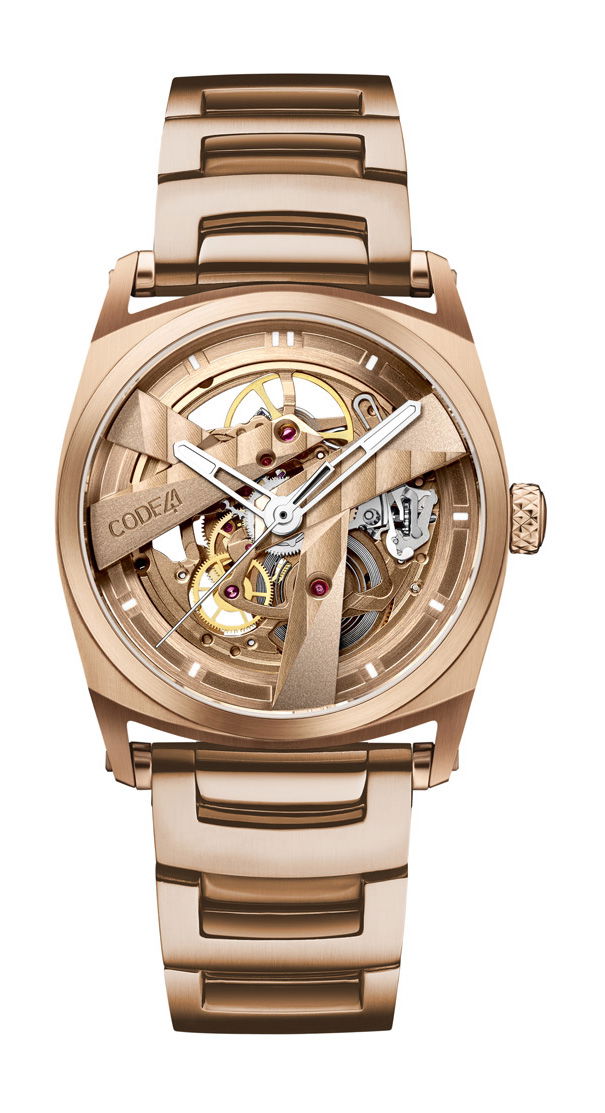 CODE41 DAY41 37mm Rose Gold PVD luxury timepiece - detailed view