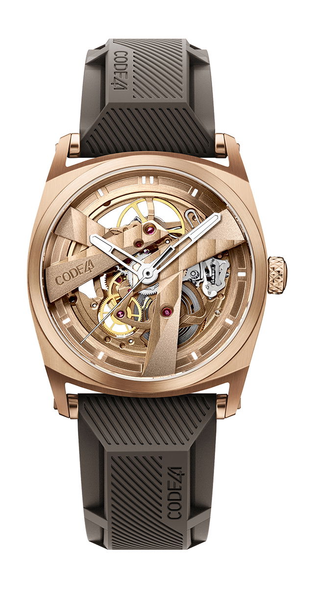 CODE41 DAY41 37mm Rose Gold PVD luxury timepiece - detailed view