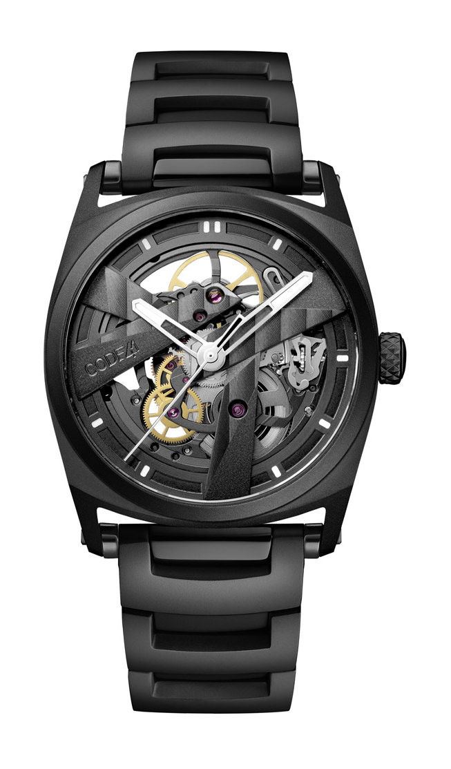 CODE41 DAY41 40mm Black PVD luxury timepiece - detailed view
