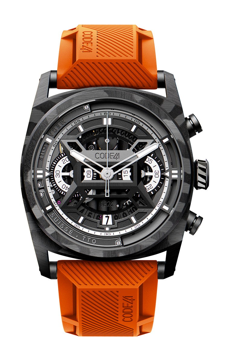 CODE41 NB24 AeroCarbon Black luxury timepiece - detailed view