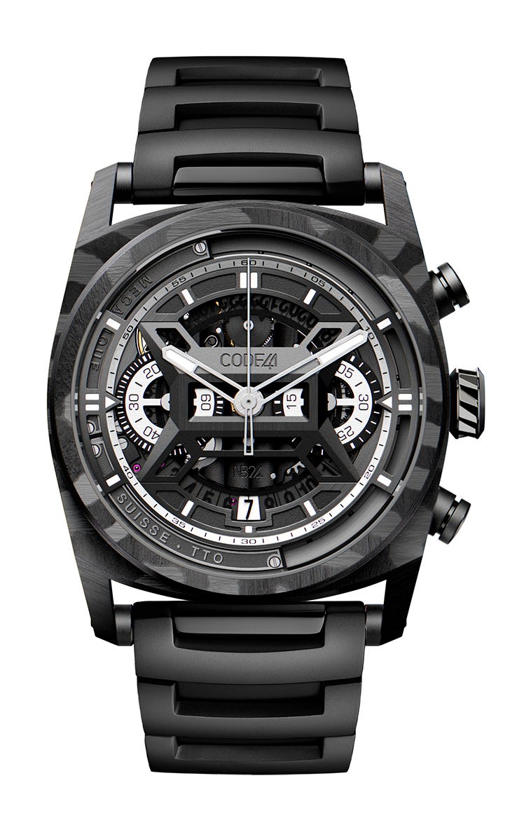 CODE41 NB24 AeroCarbon Black luxury timepiece - detailed view