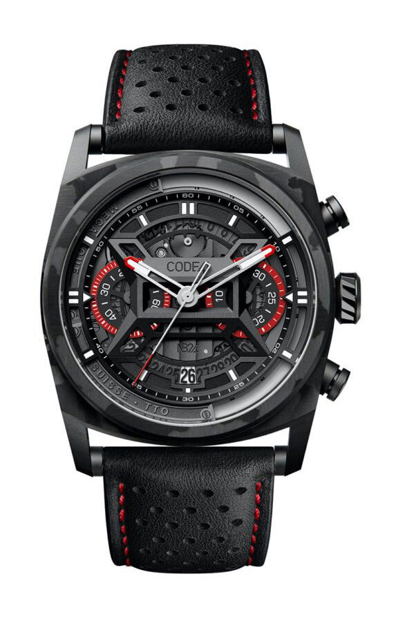 CODE41 NB24 AeroCarbon Red luxury timepiece - detailed view